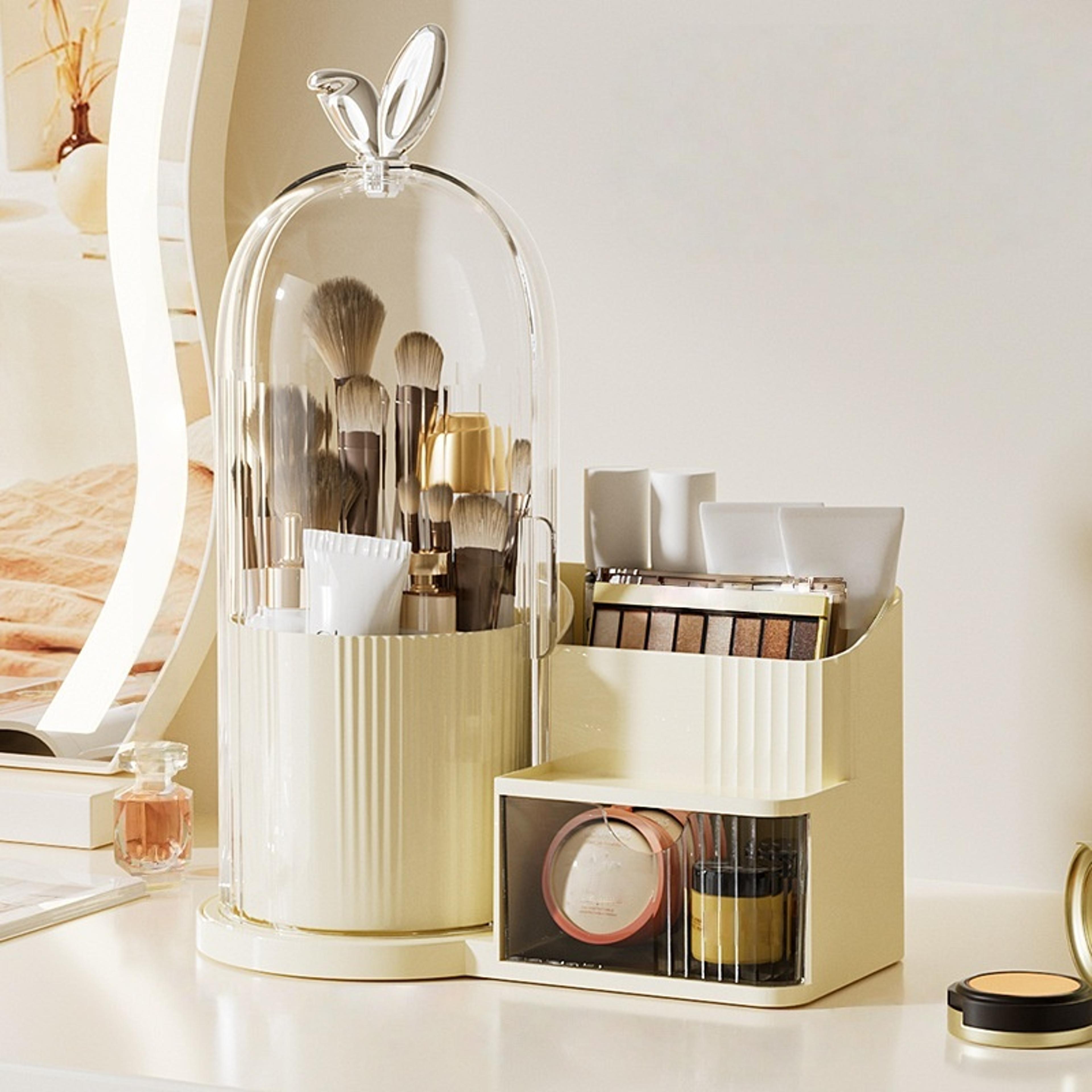 Dustproof Makeup Organizer With Drawers Multi Layer Cosmetic Storage Box 8