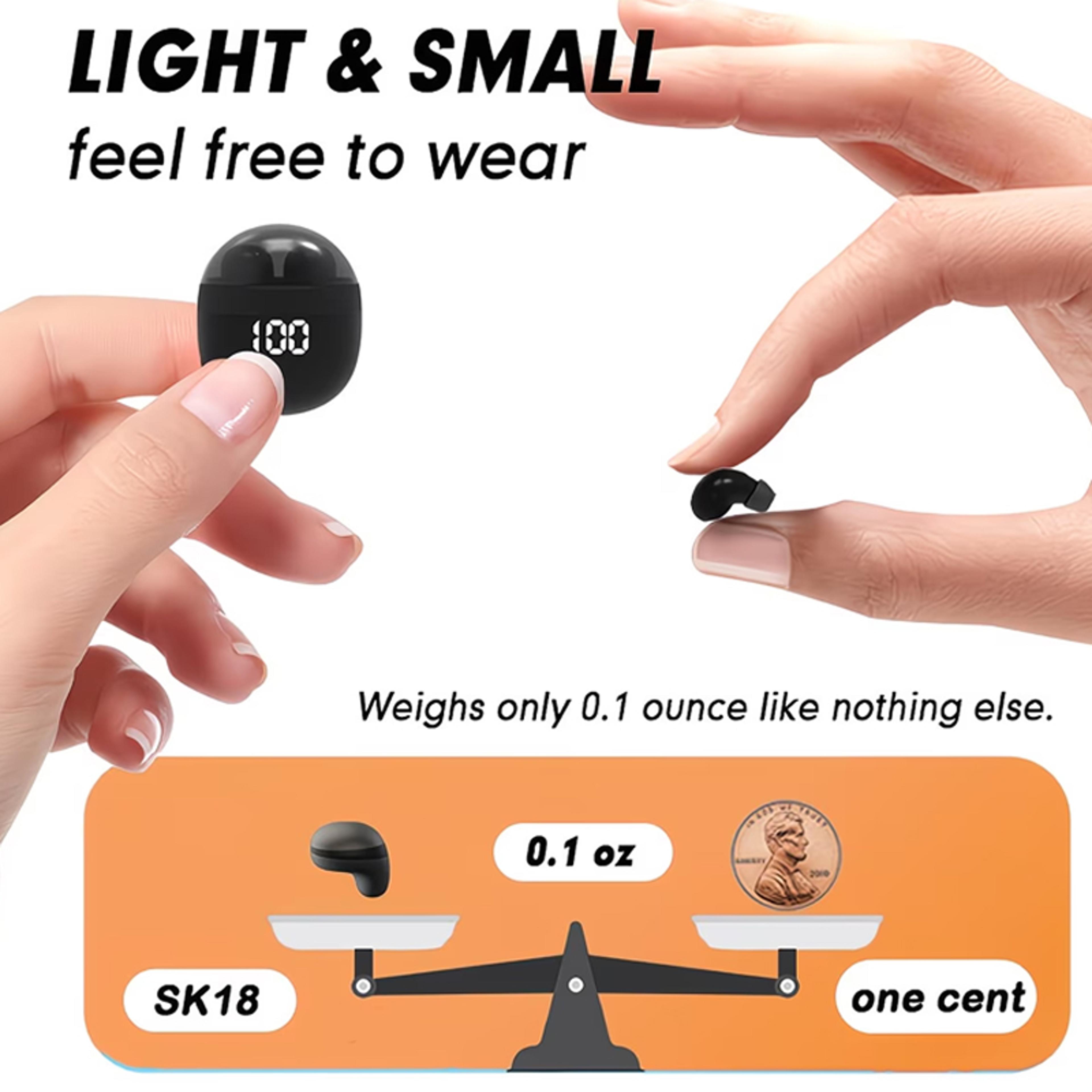 Mini Invisible Bluetooth Earbuds Wireless Noise Isolating Headphones 2