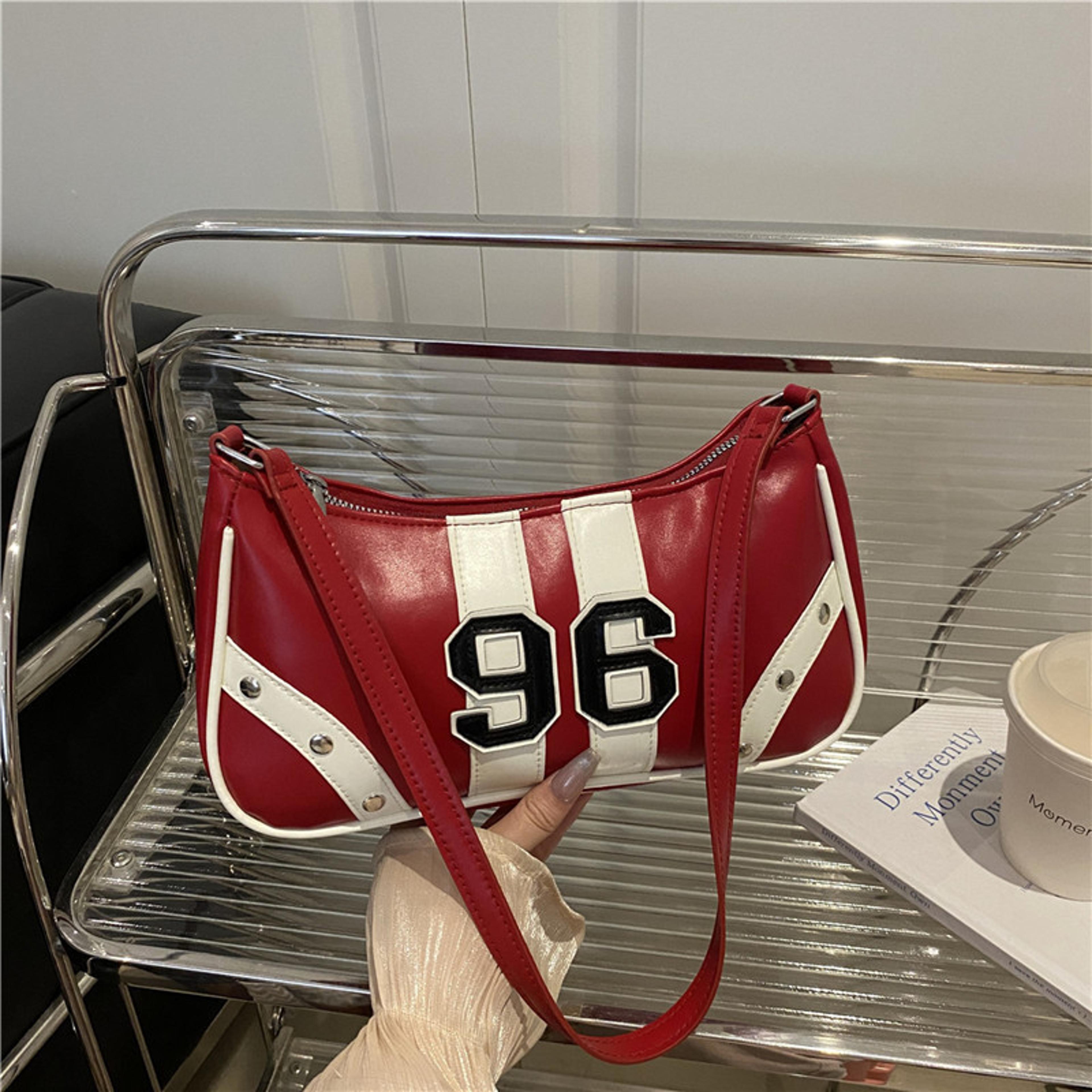 Retro Striped Shoulder Bag Studded Hobo Purse 6