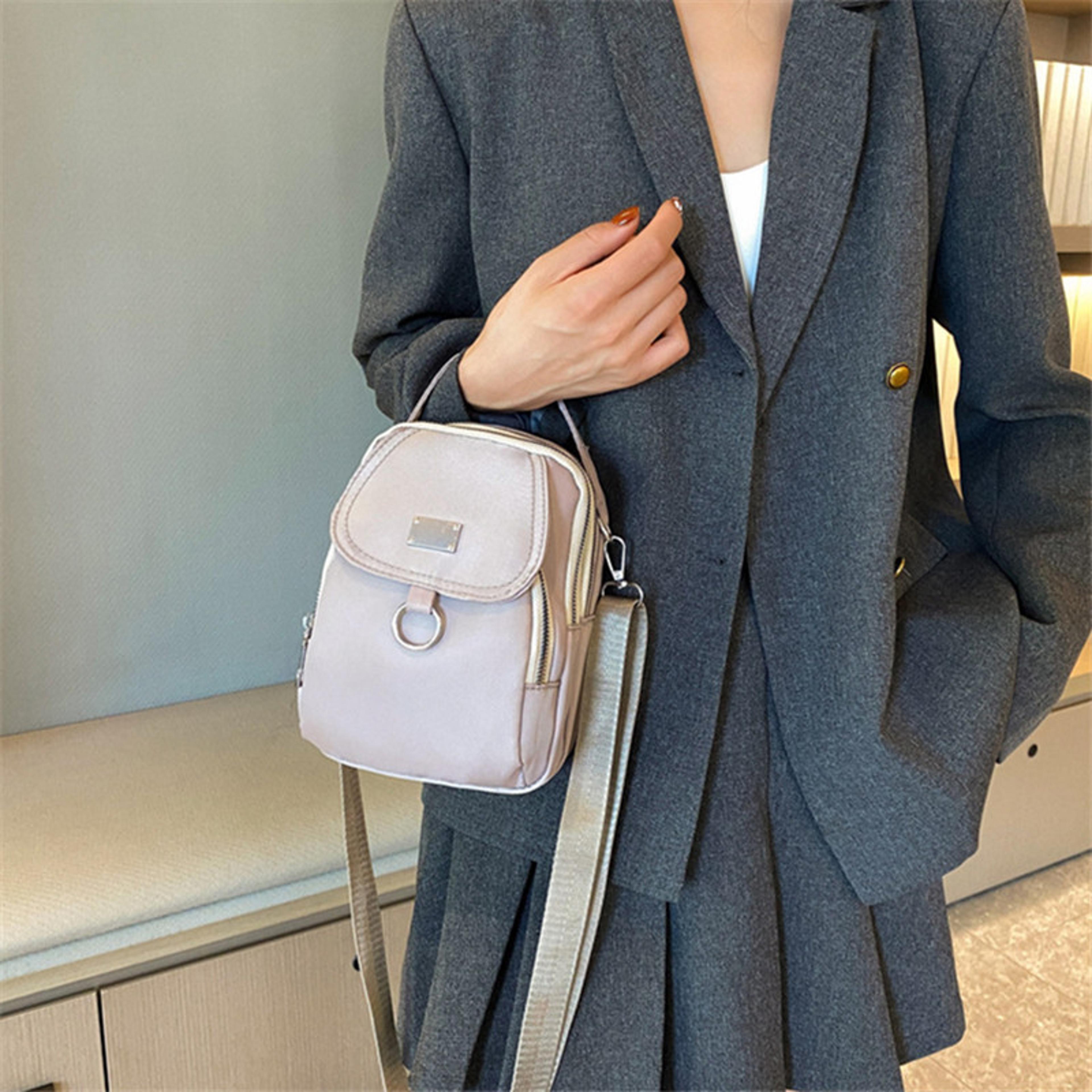Mini Top Handle Crossbody Bag Lightweight Multi Pocket Everyday Purse 0