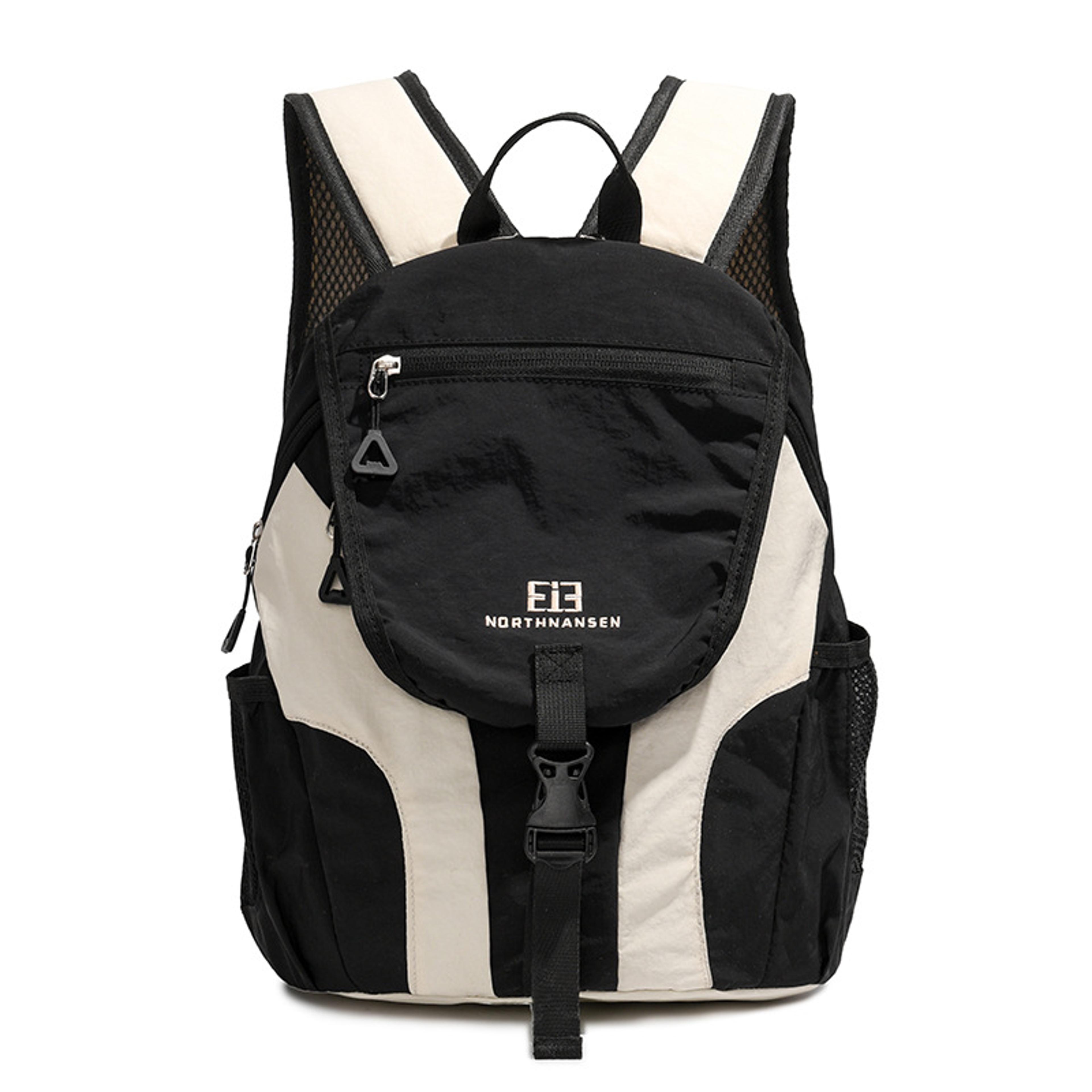 Color Block Lightweight Daypack With Mesh Side Pockets For Hiking Travel And Everyday Use 6
