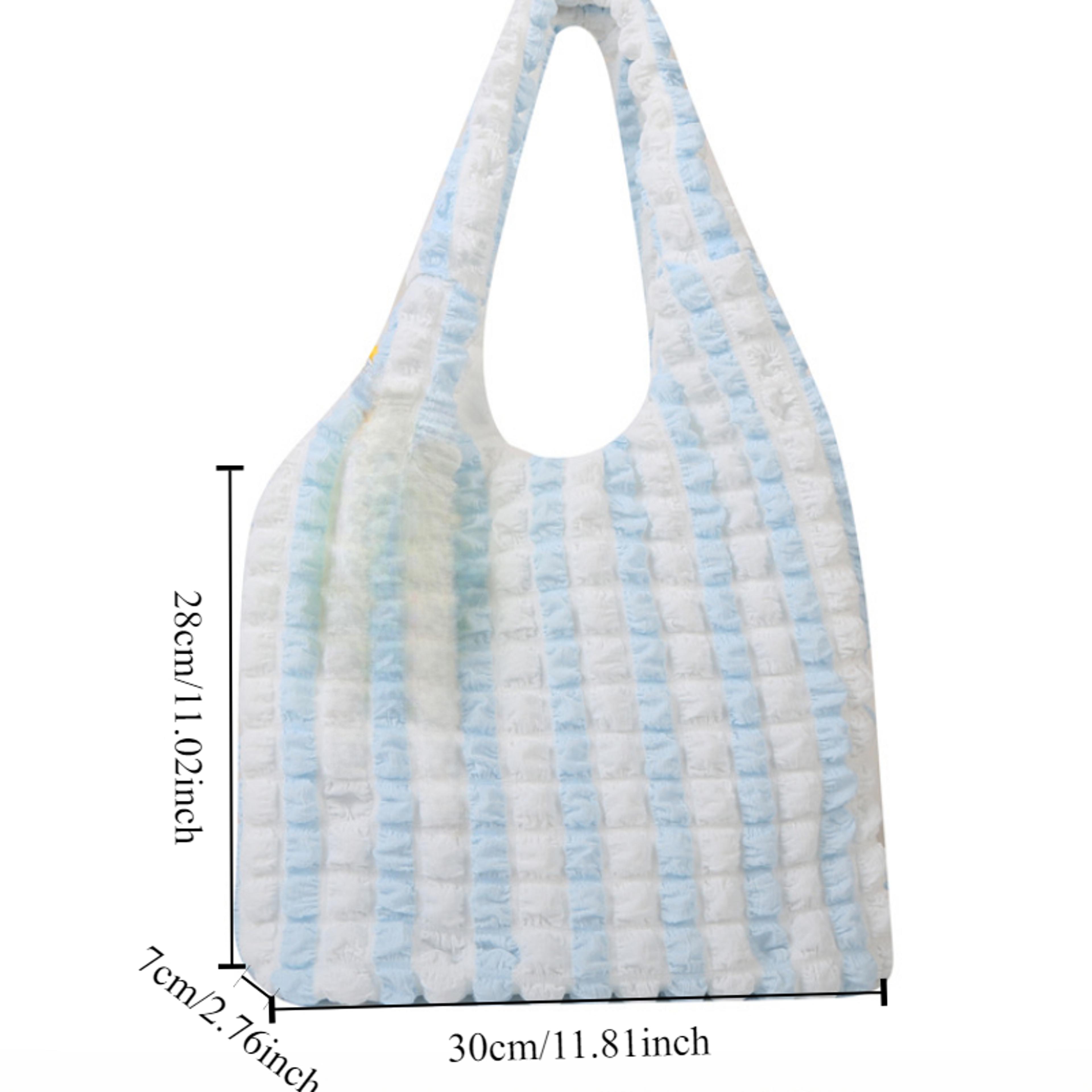 Bubble Waffle Large Capacity Tote Bag With Soft Wide Shoulder Strap 2