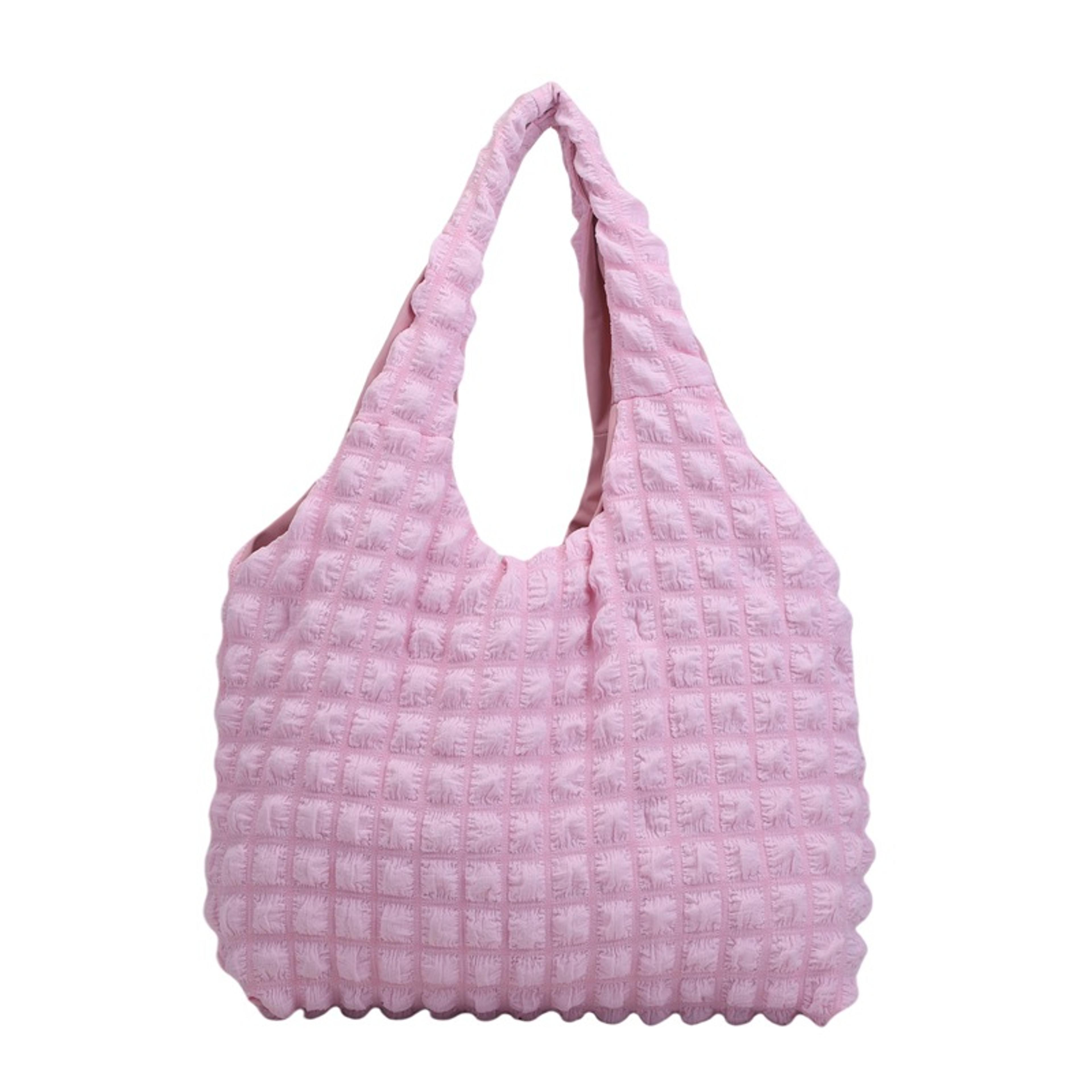 Bubble Waffle Large Capacity Tote Bag With Soft Wide Shoulder Strap 9