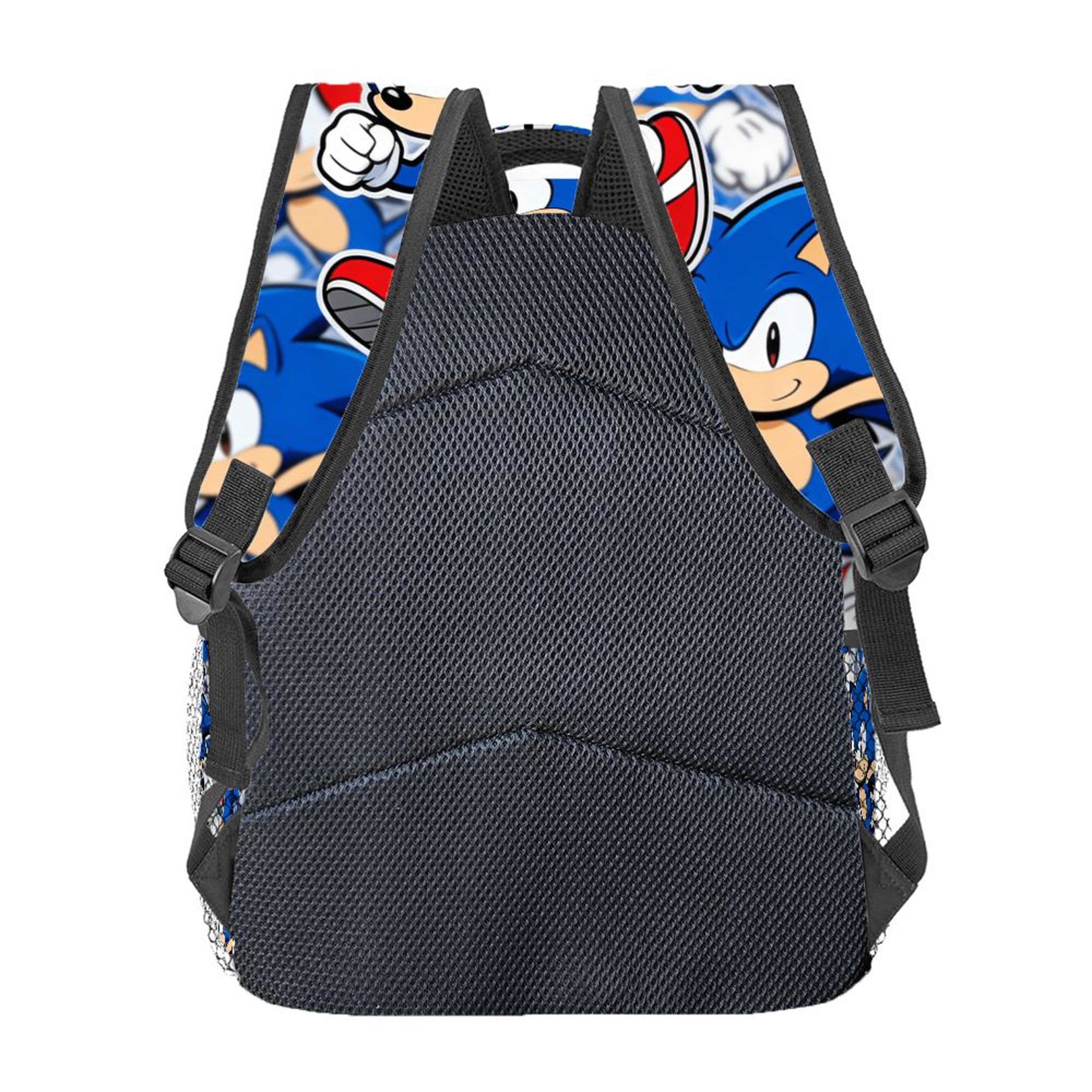 Sonic The Hedgehog Backpack Kids School Daypack With Mesh Pocket 0