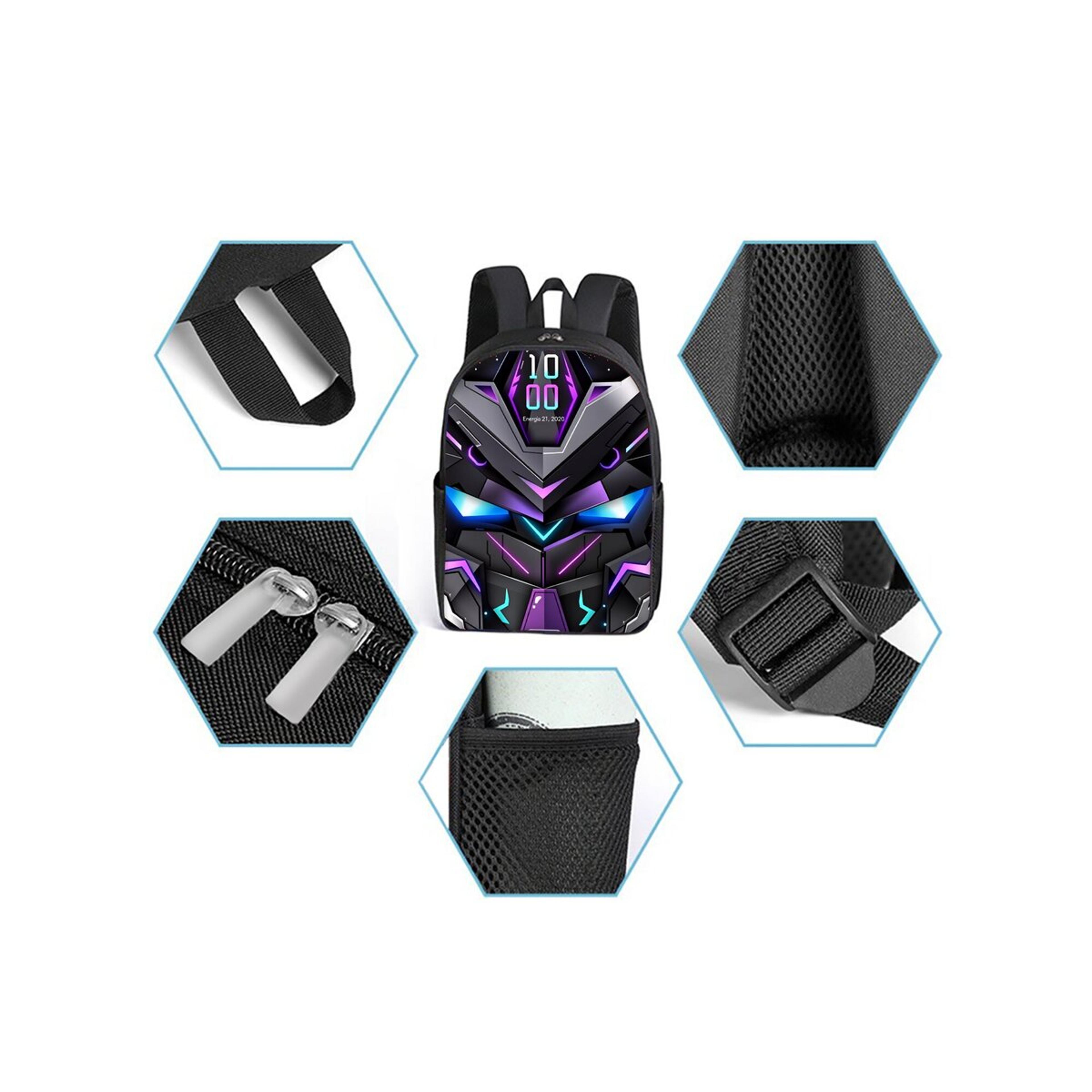 Mechanical Robot Piece Kids Backpack Set With Messenger Bag And Pencil Case 2