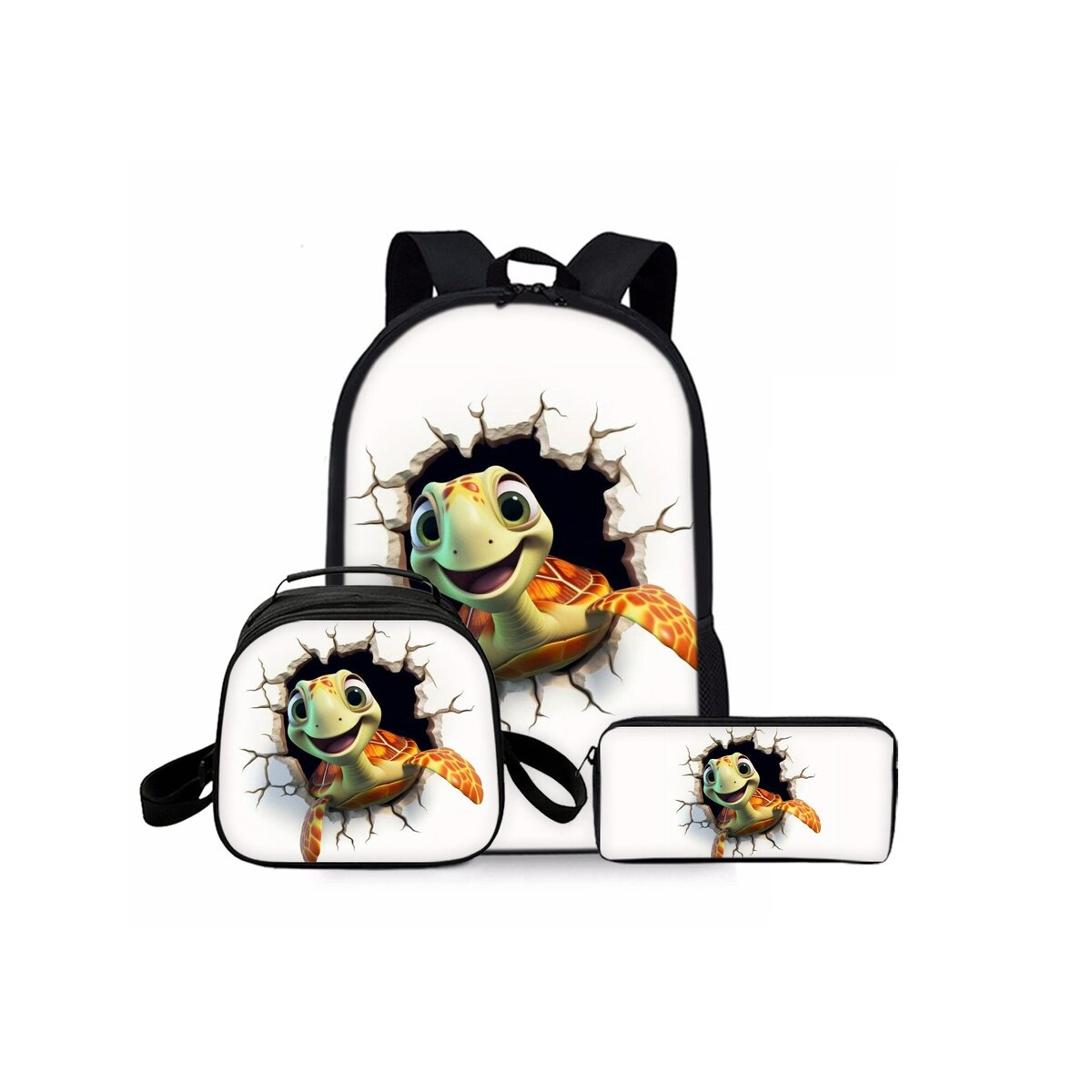 Sea Turtle Kids Backpack Set With Lunch Bag And Pencil Case 6