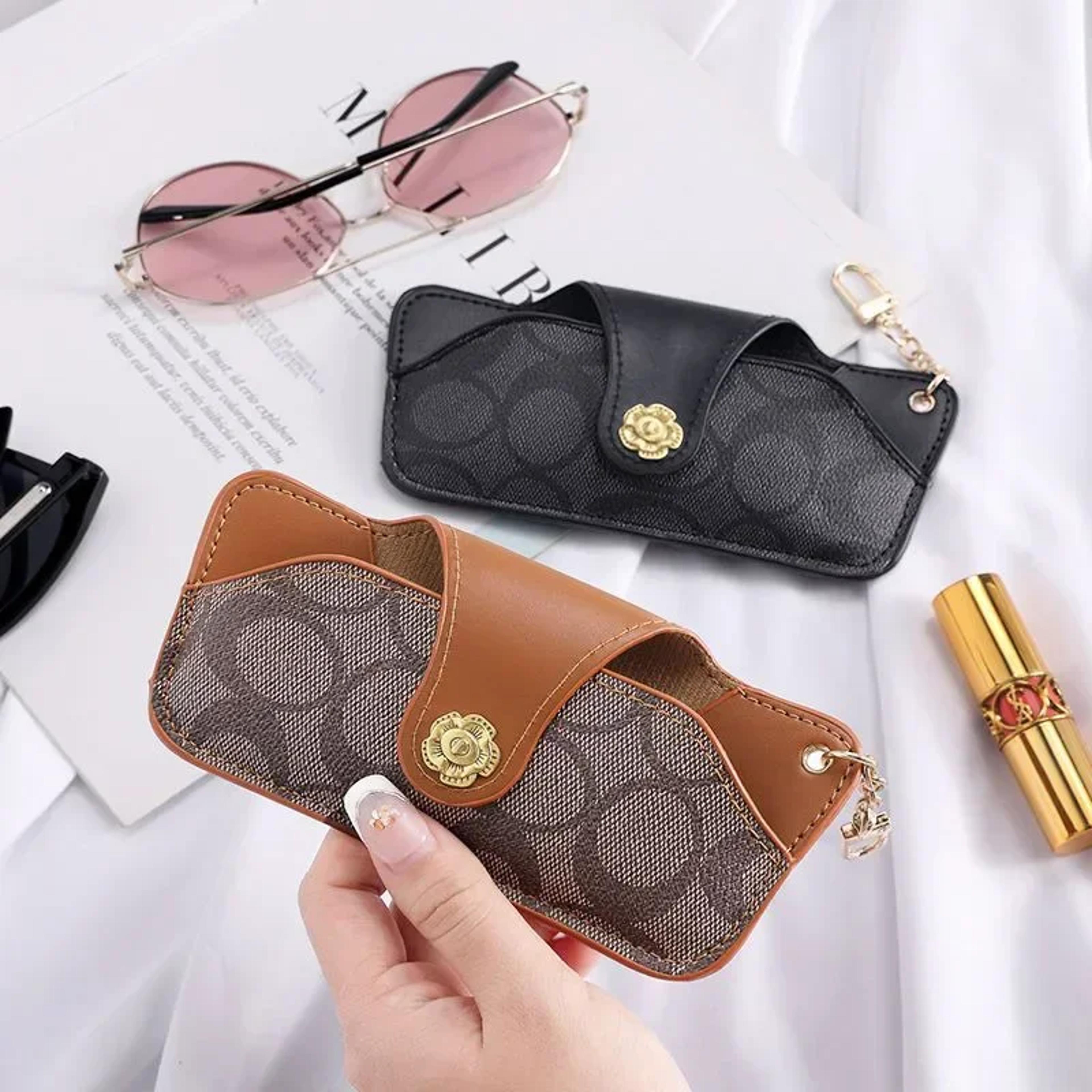 Portable Glasses Case With Keychain Protective Sunglasses Pouch For Travel 0