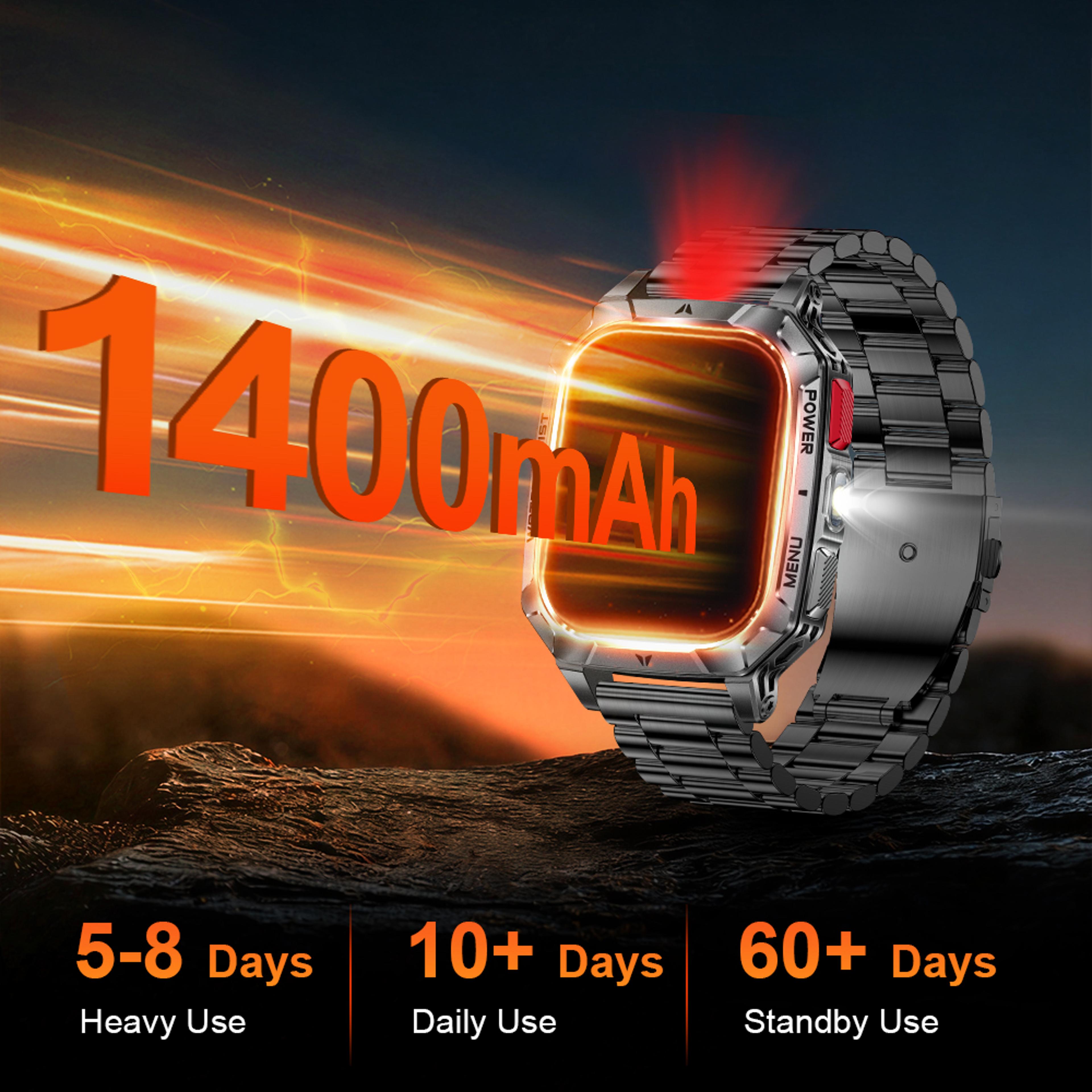 Outdoor Smartwatch For Men With Bluetooth Calling Flashlight And Health Monitoring 4