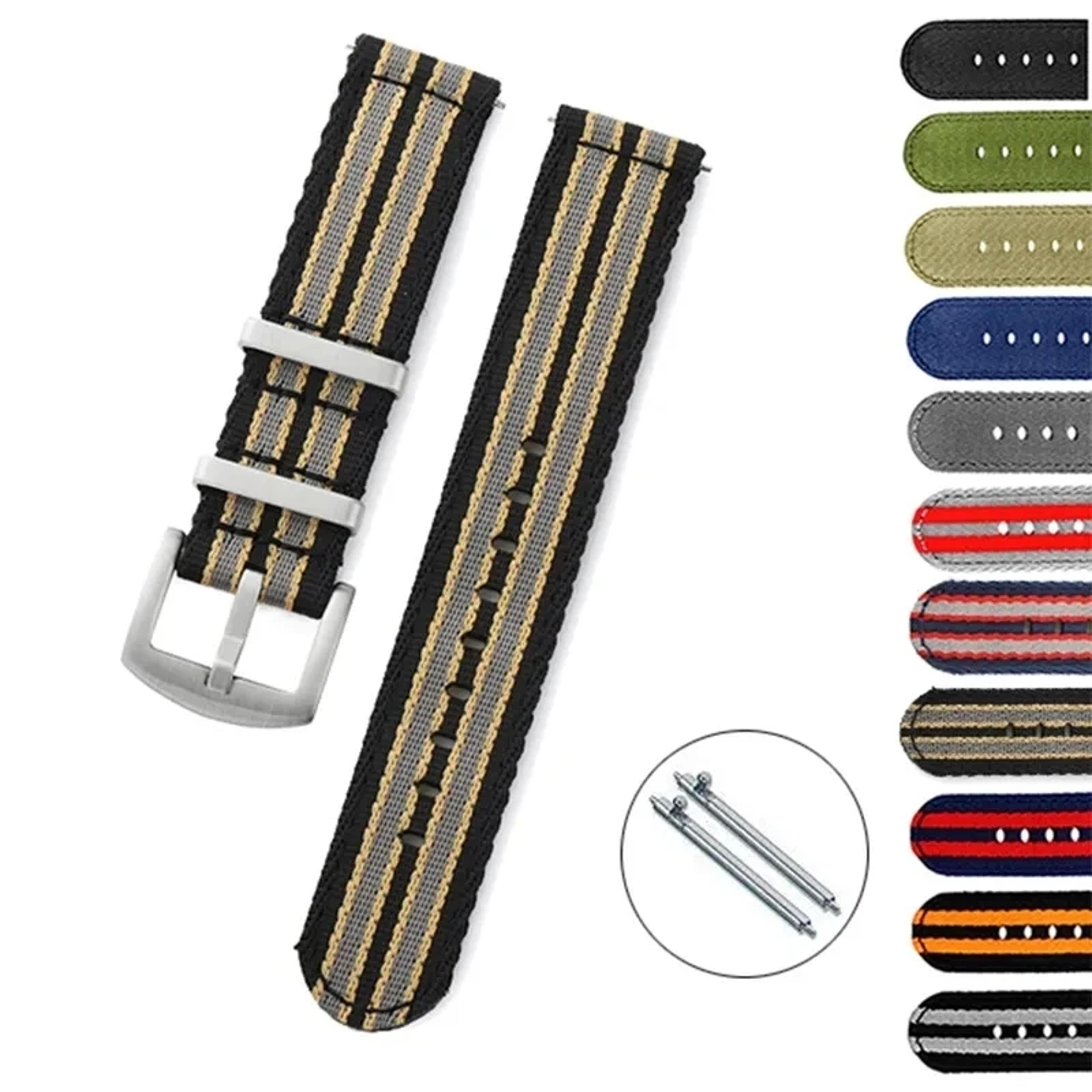 Premium Nylon Watch Strap Quick Release Soft Sport Replacement Watch Band 1