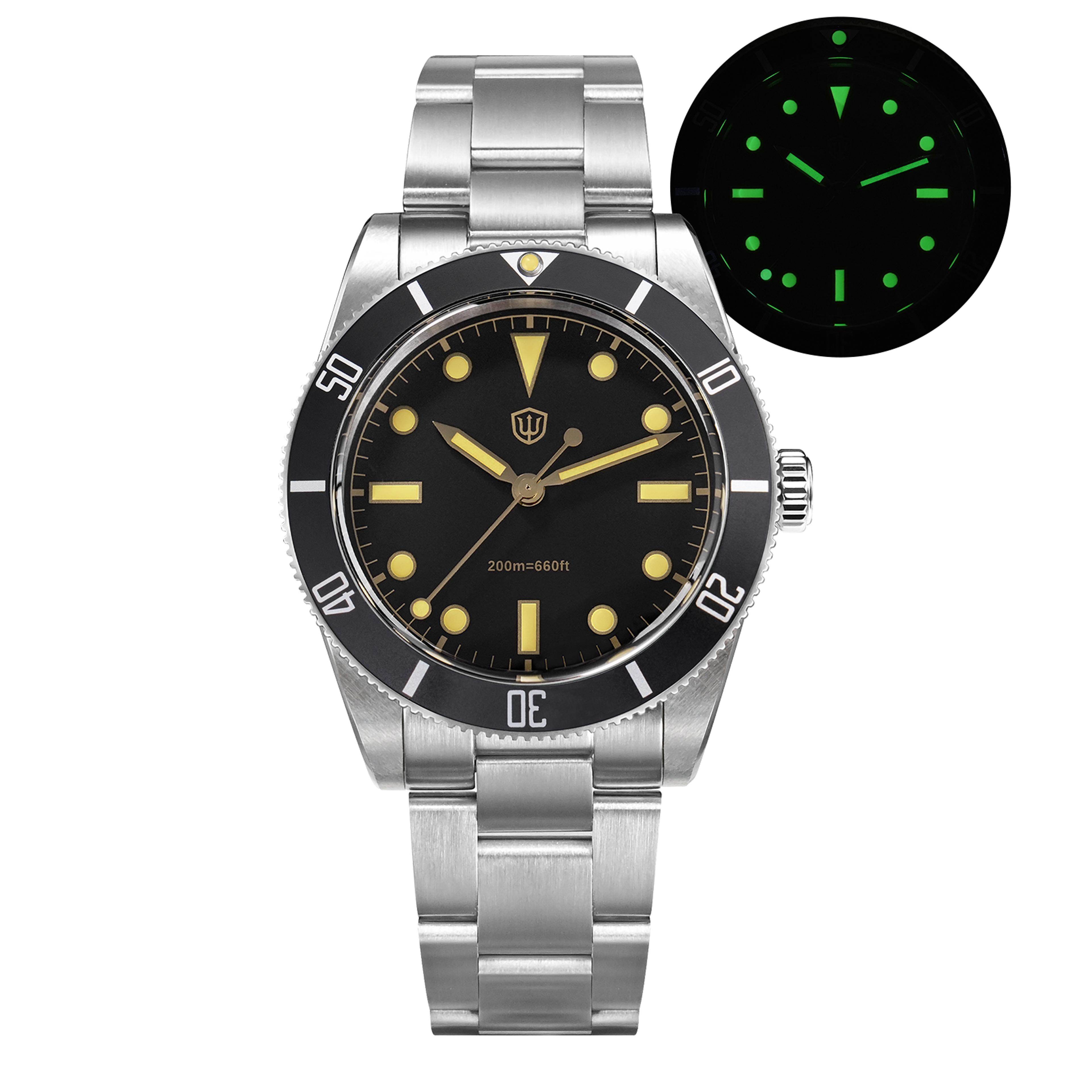 Sweep Second Quartz Dive Watch With Sapphire Crystal Luminous Waterproof Design 5