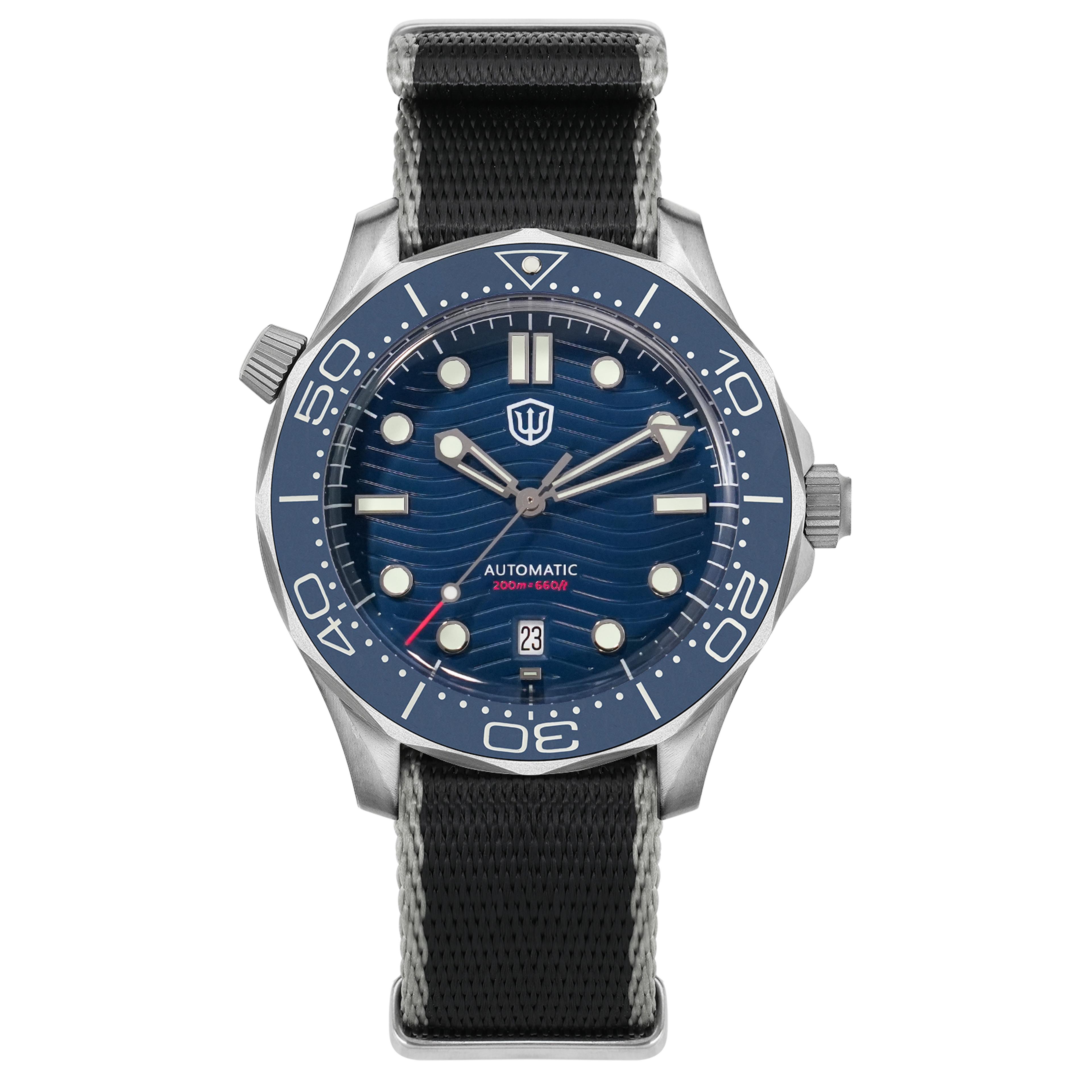 Automatic Titanium Dive Watch With Sapphire Crystal Click Bezel Helium Valve 4