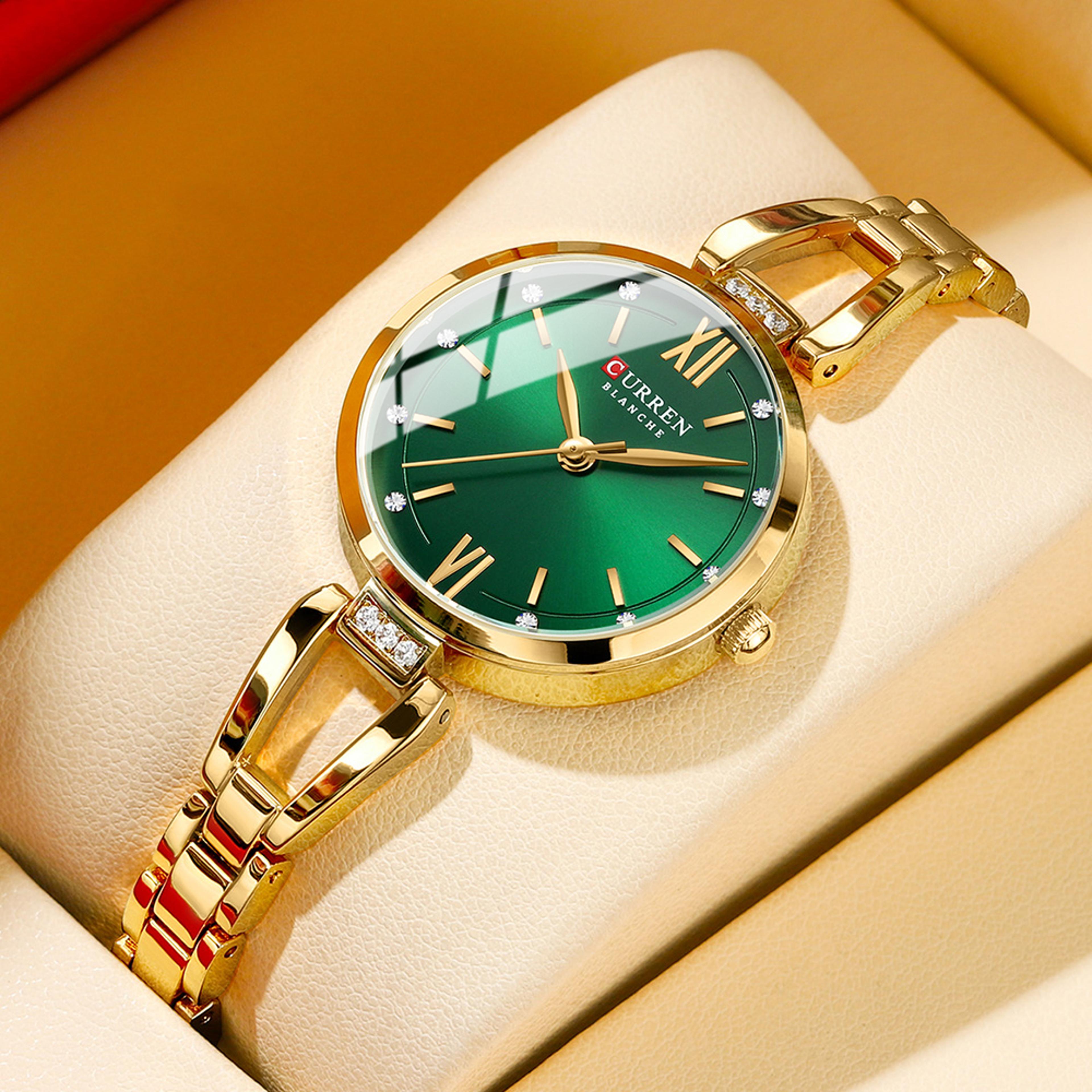 luxury rhinestone ladies quartz watch elegant stainless steel bracelet wristwatch