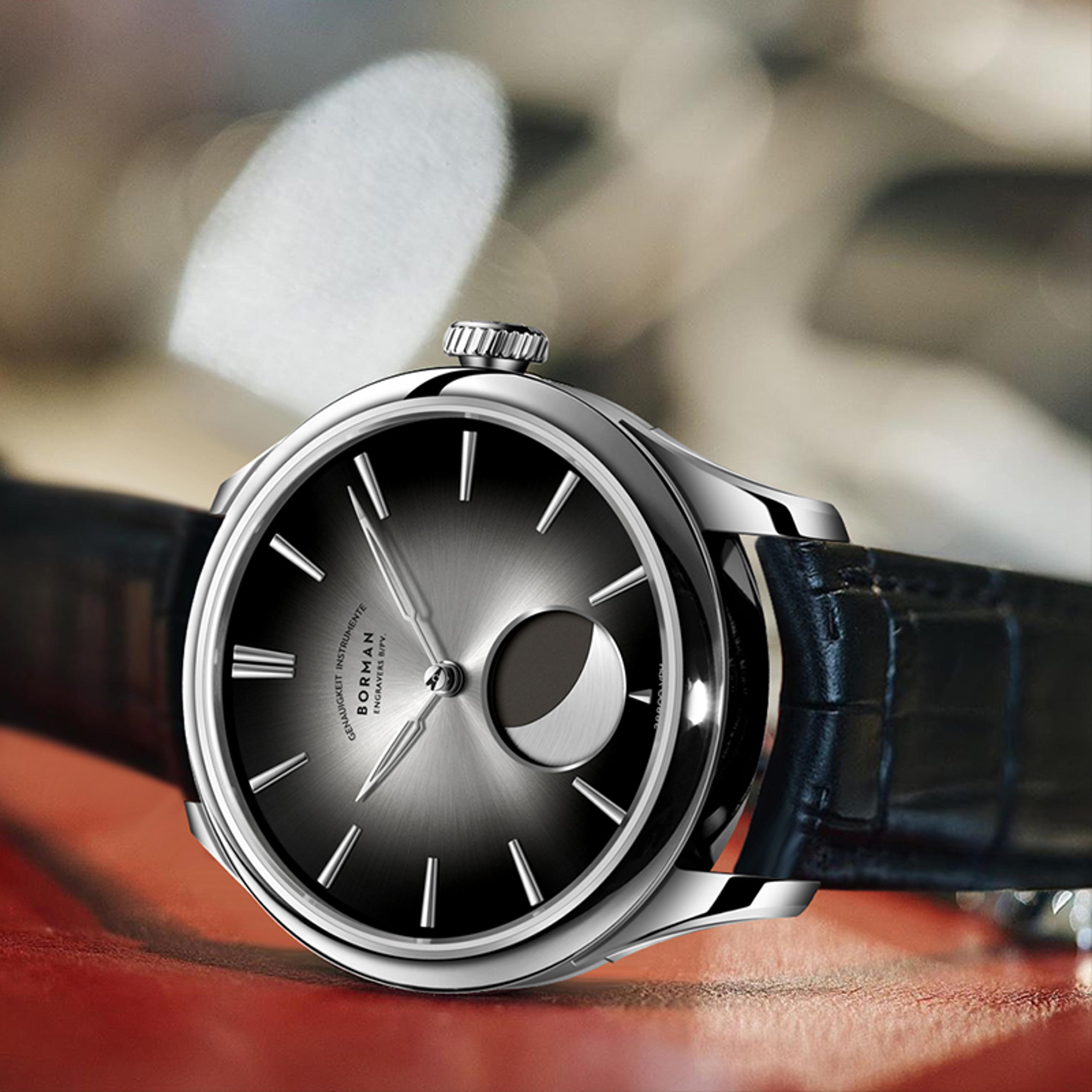 Moon Phase Automatic Mechanical Watch Waterproof Luxury Dress Watch For Men 3