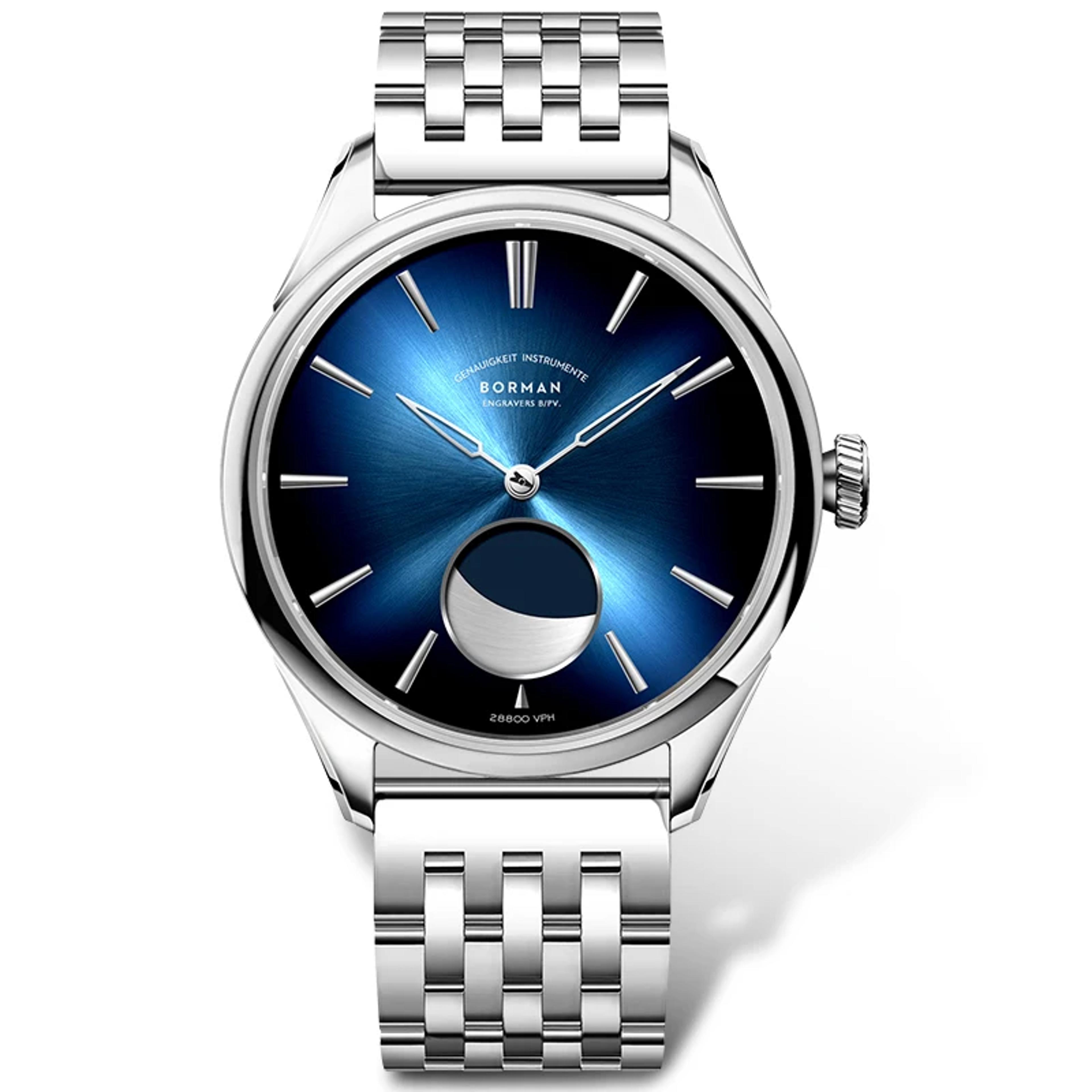 Moon Phase Automatic Mechanical Watch Waterproof Luxury Dress Watch For Men 7