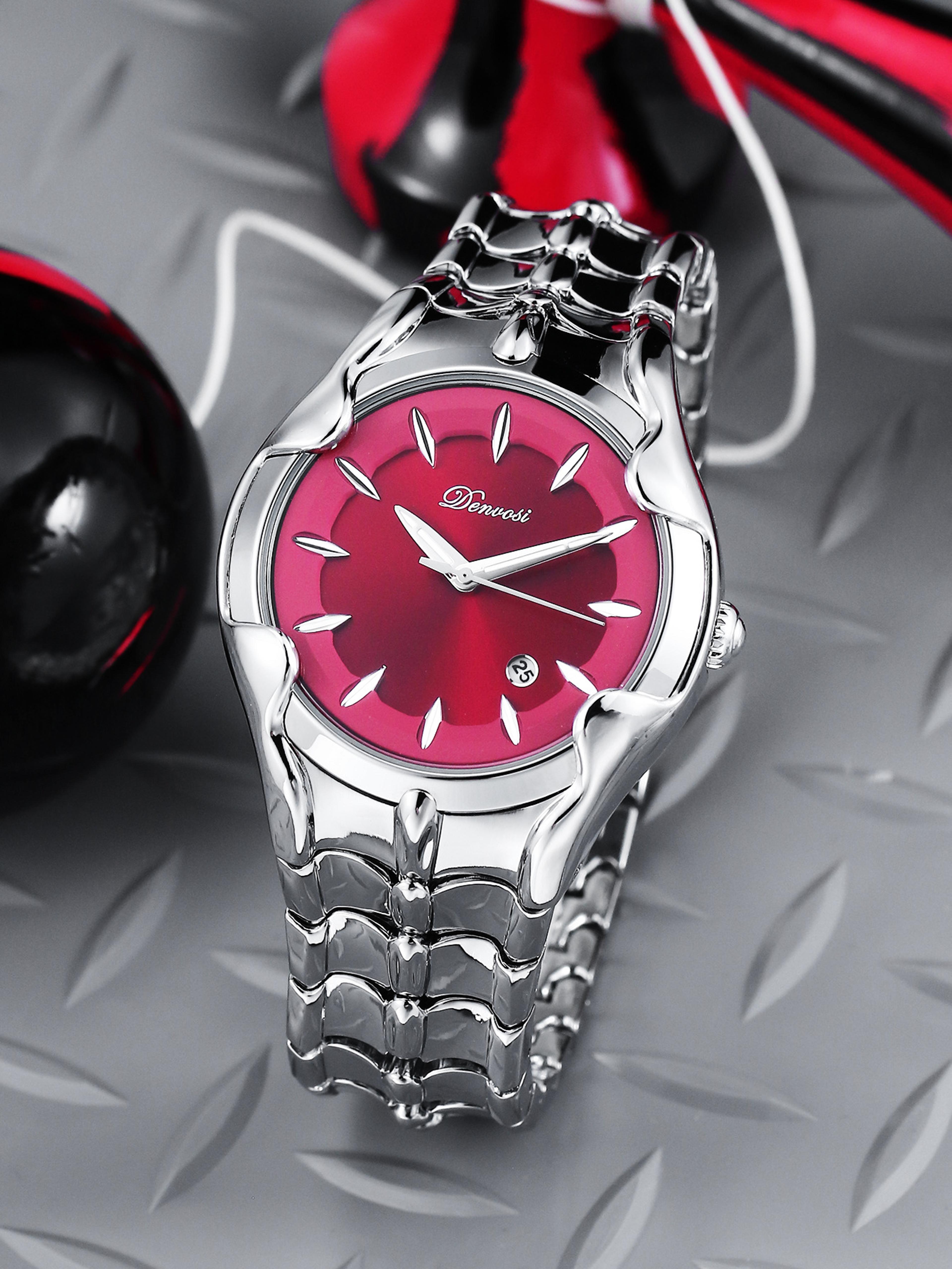 Bright Dial Claw Watch Unisex Silver Quartz Statement Wristwatch 7