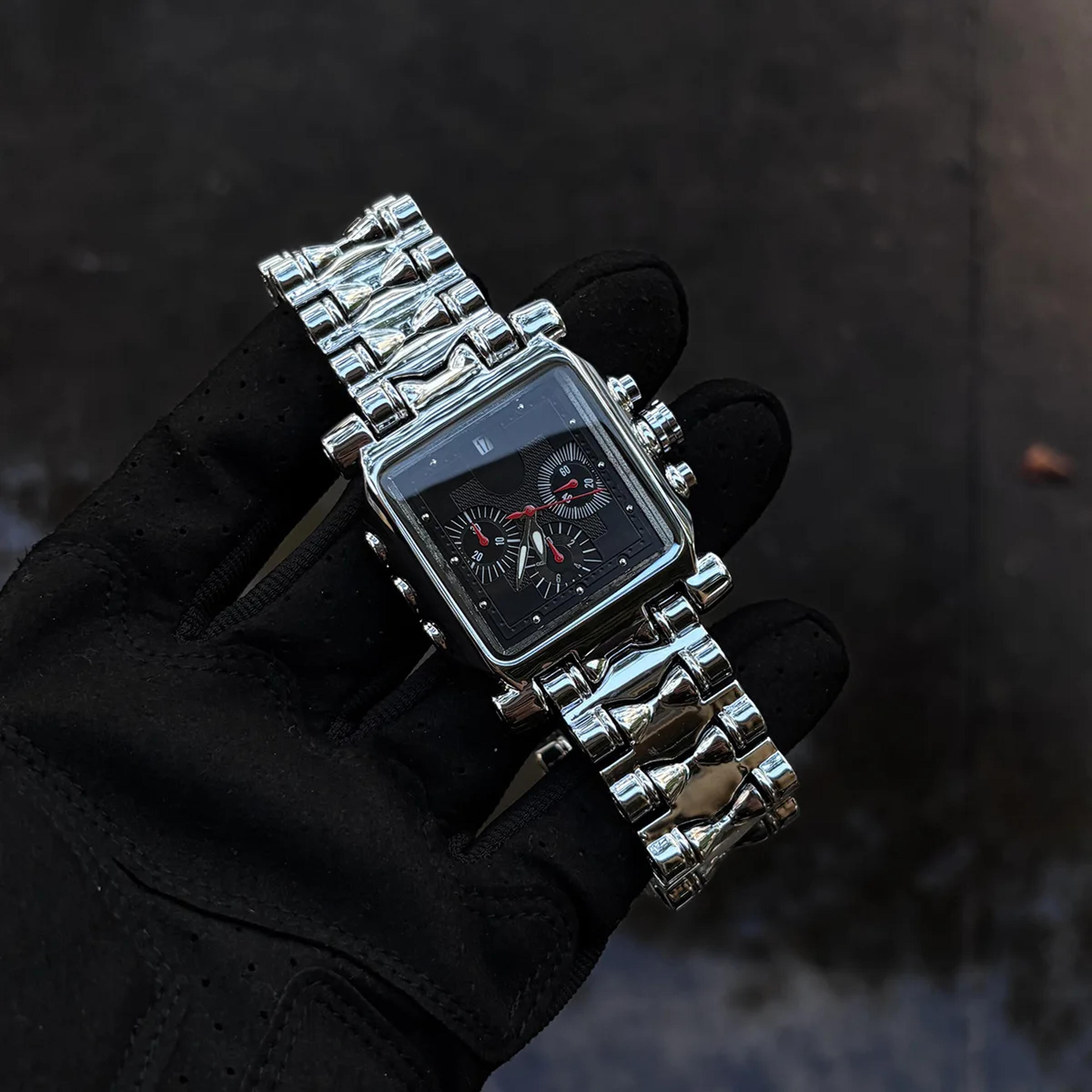 Multifunction Quartz Watch For Men Six Hand Large Dial Retro Statement Watch 3