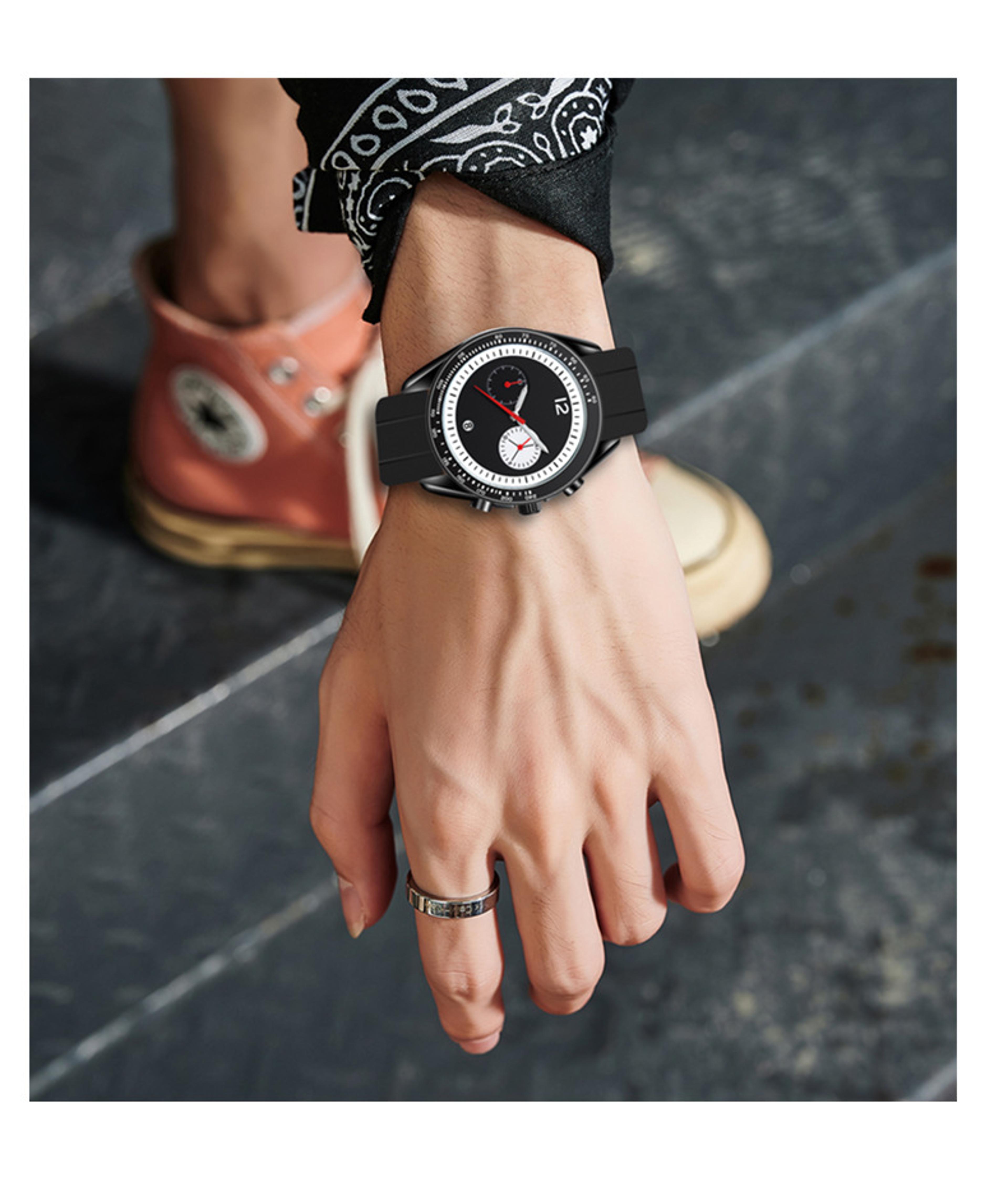 Moon Phase Multifunction Quartz Watch For Men Creative Analog Dress Watch 1