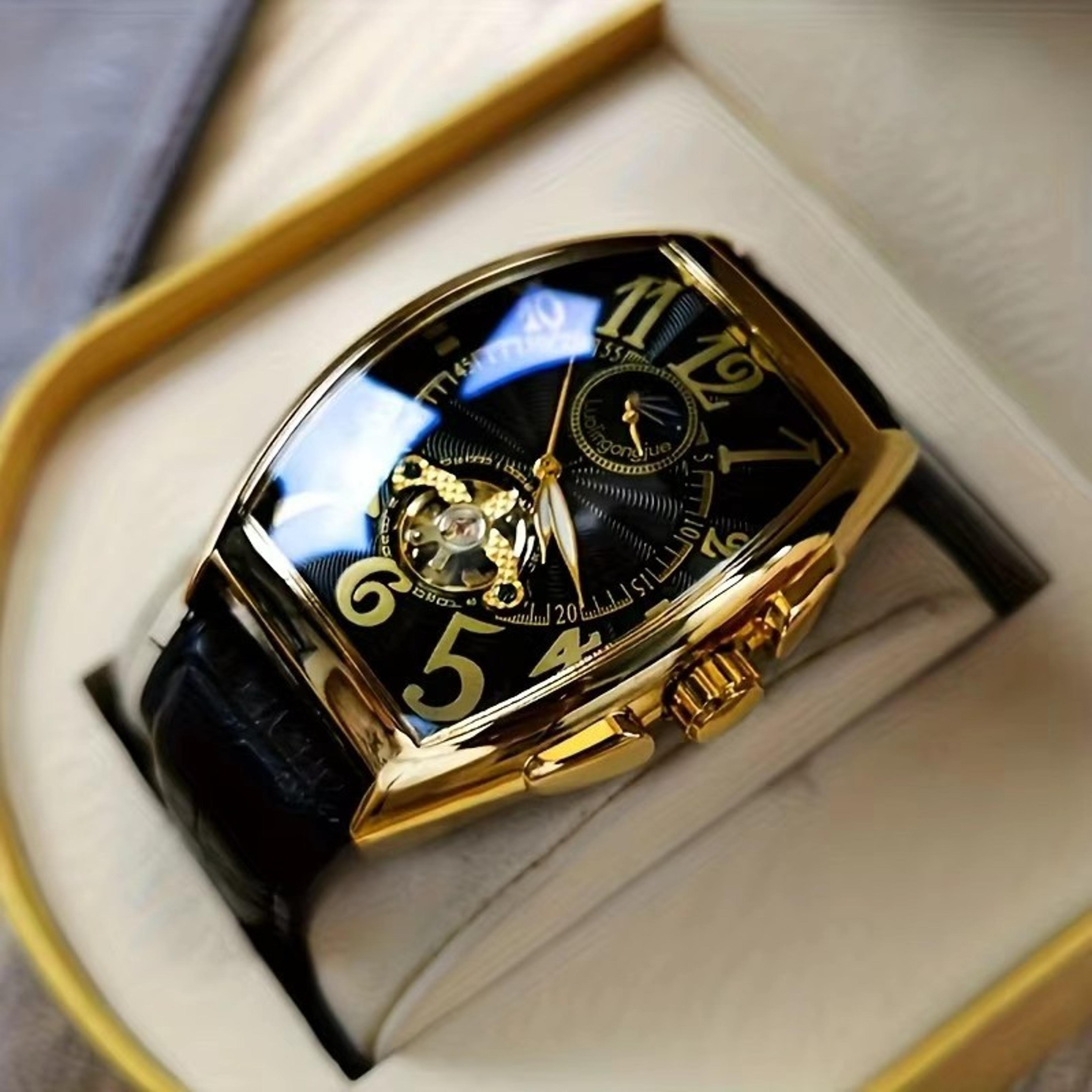 Skeleton Automatic Mechanical Watch For Men Business Statement Timepiece 6