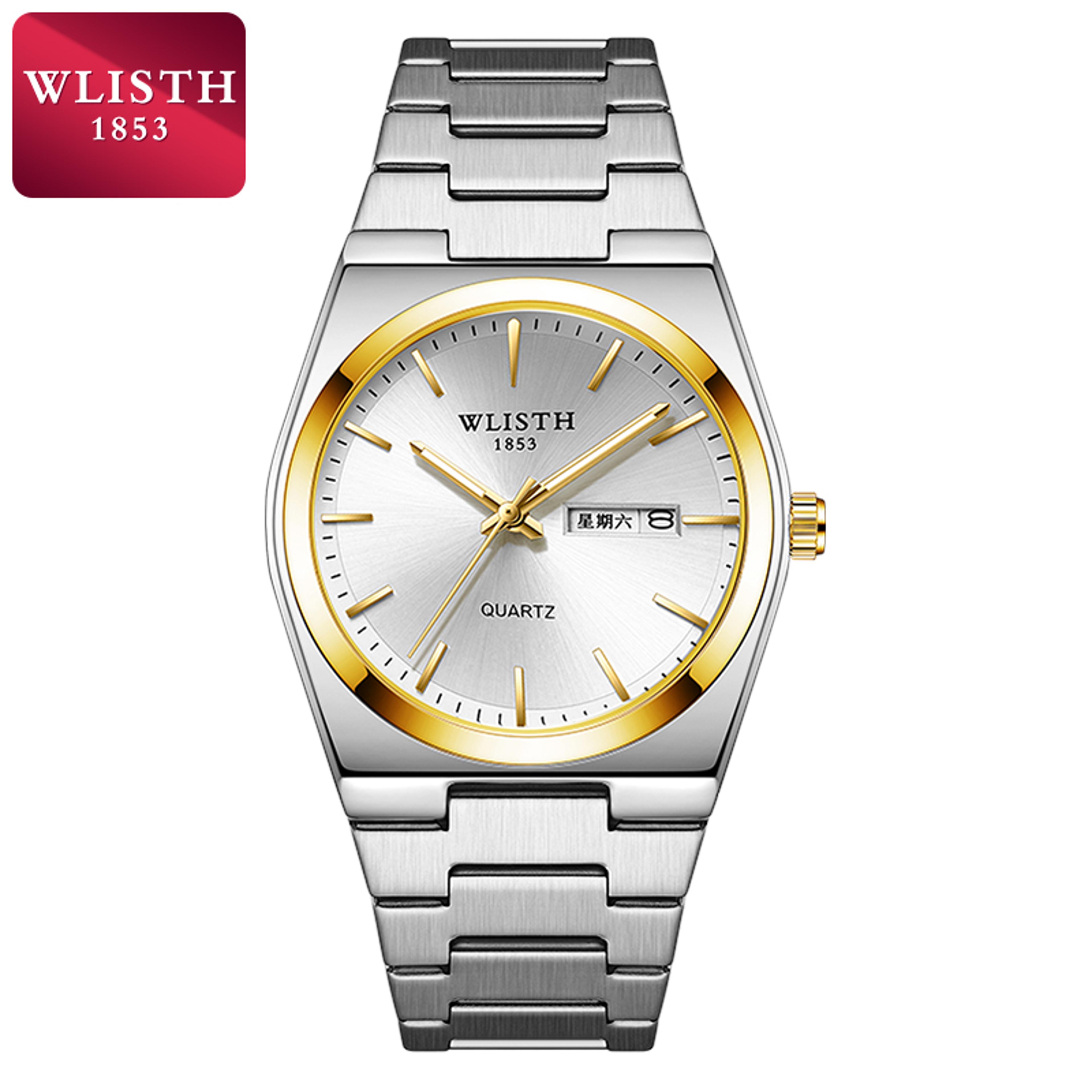 Luxury Mens Quartz Watch Stainless Steel Luminous Day Date Watch 6