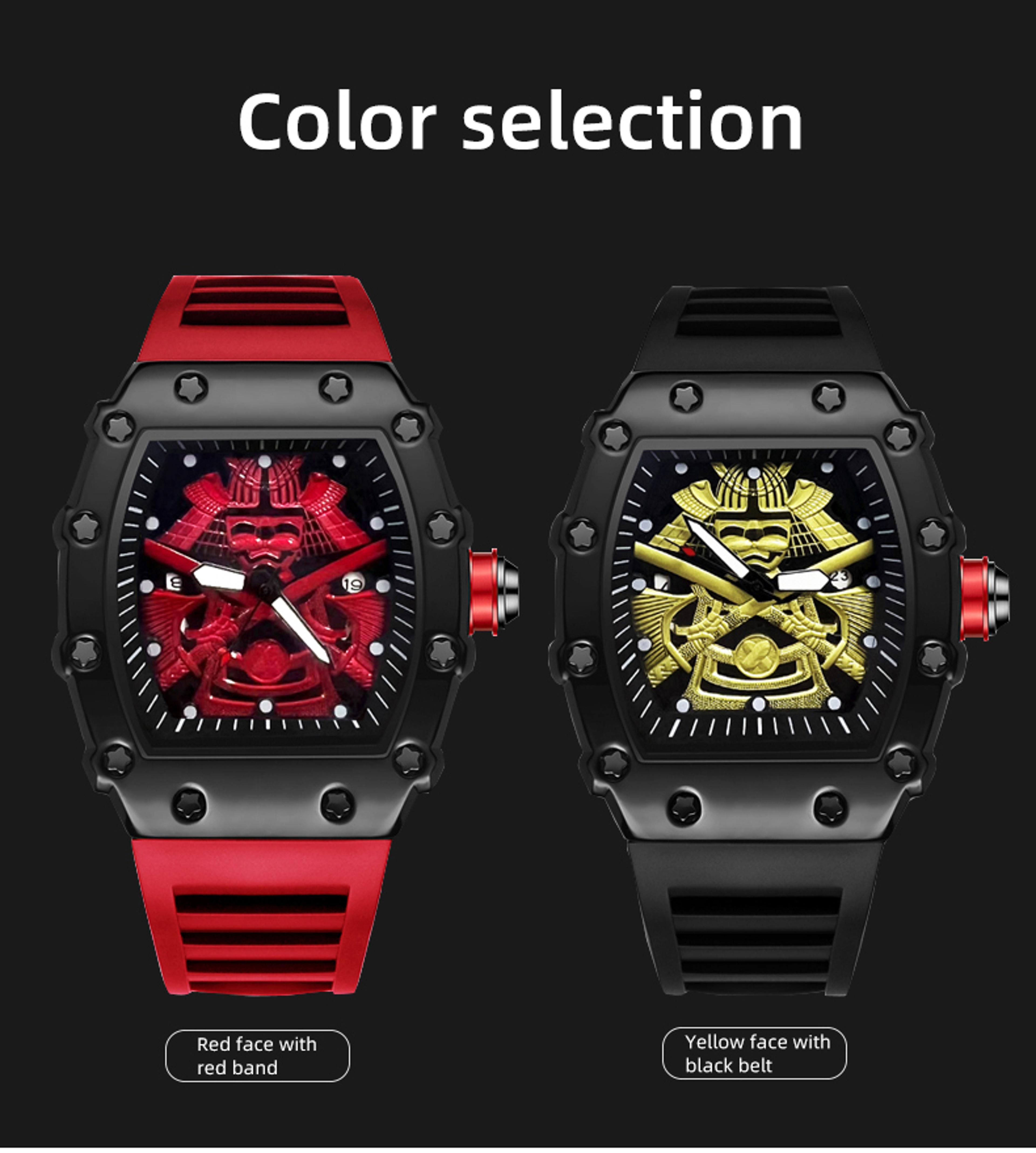 Mens Barrel Shaped Sports Watch Luminous Waterproof Silicone Calendar 2