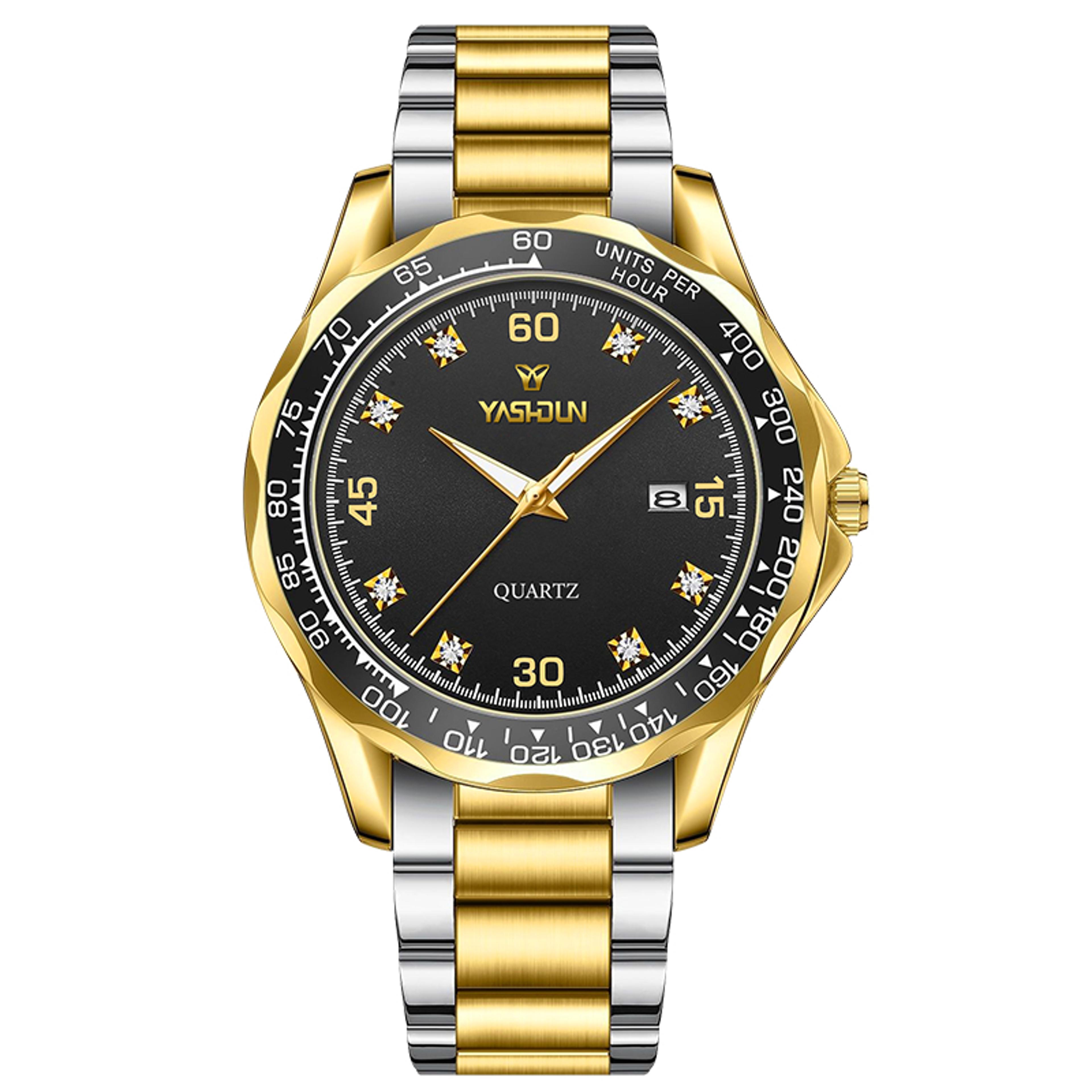 Luxury Mens Quartz Sports Watch Waterproof Luminous Date Stainless Steel Wristwatch 6