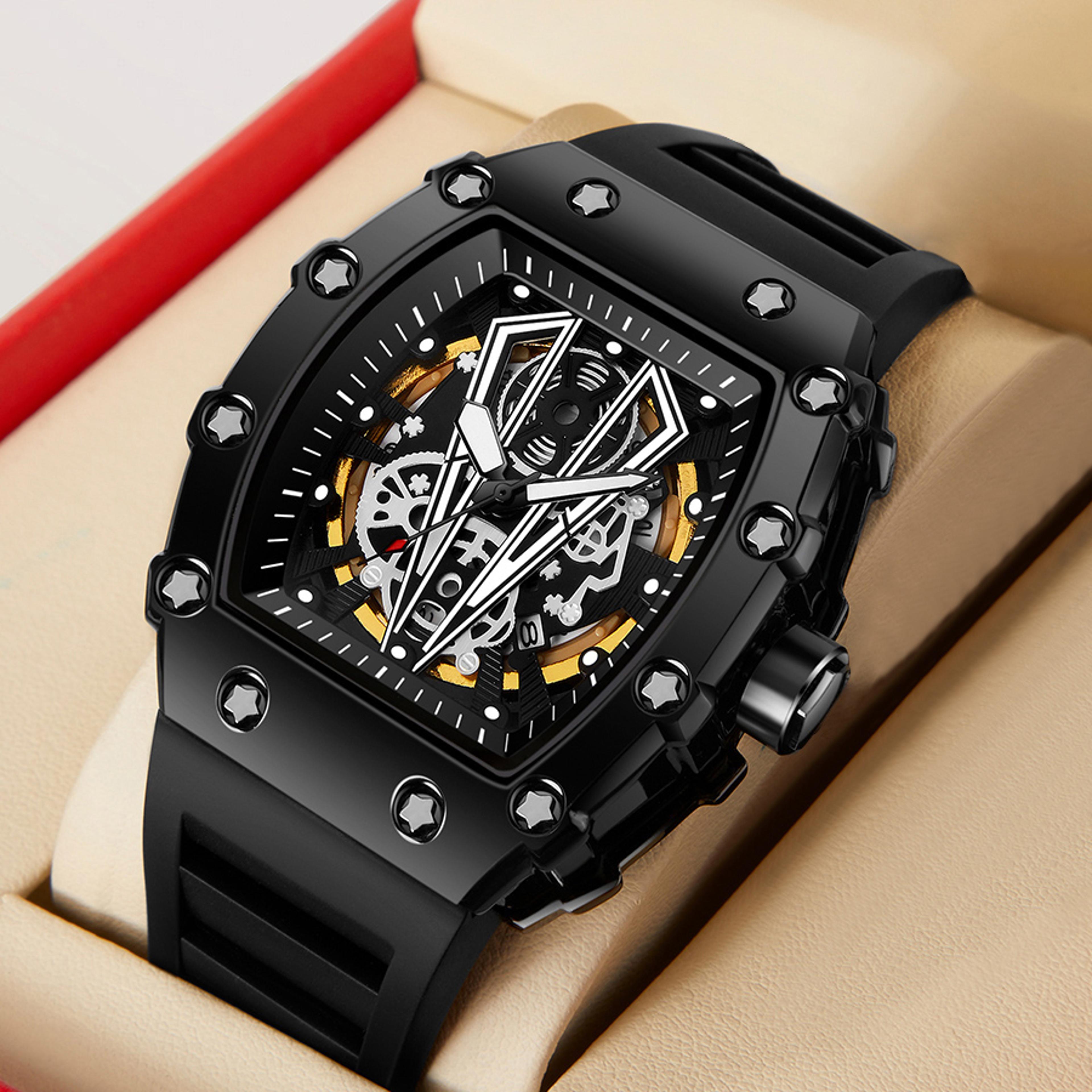 mens sports watch waterproof luminous quartz silicone strapwatch introduction