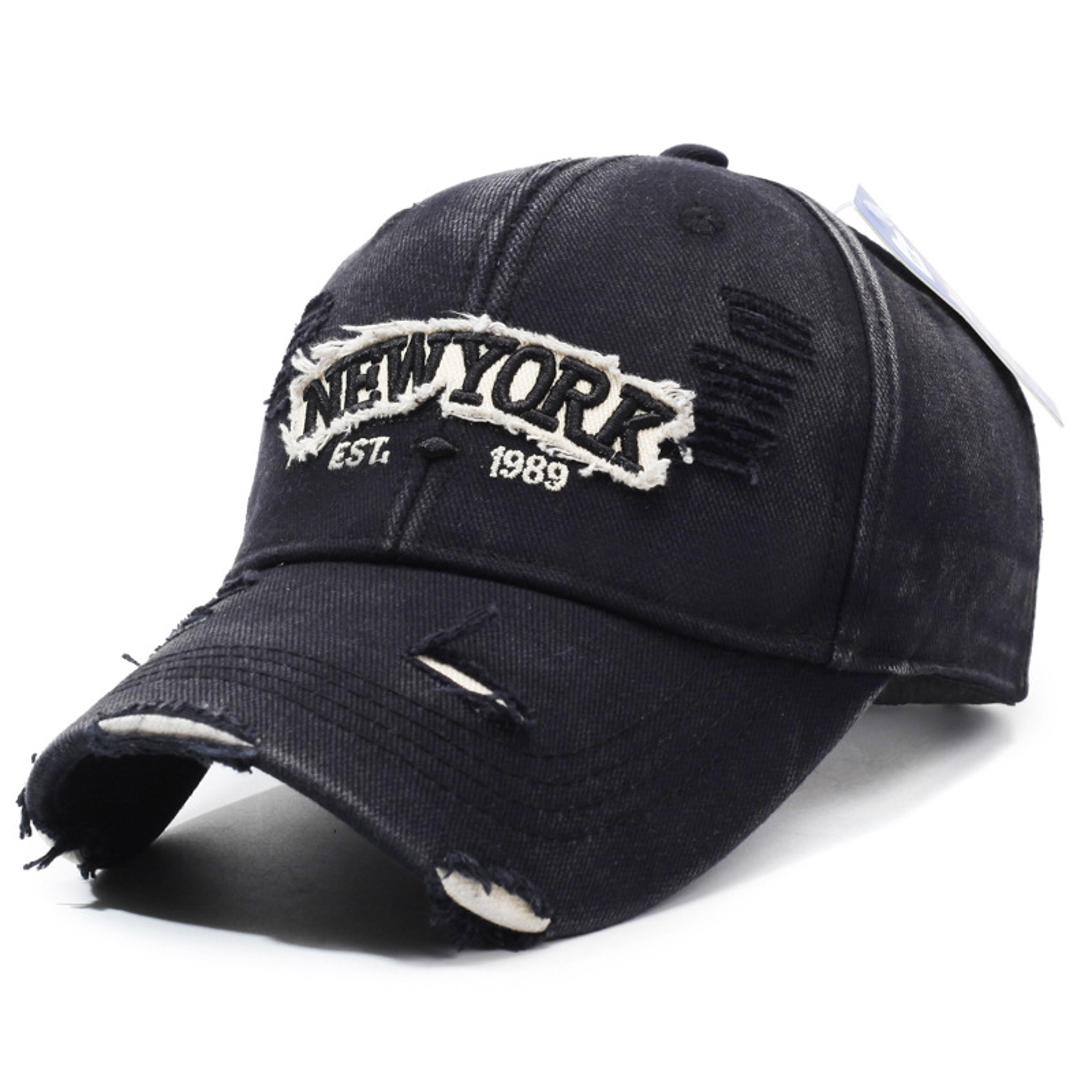 Washed Cotton Broken Hole Embroidery Baseball Cap Sunscreen Hat Adjustable Strap Casual Outdoor Hea 8