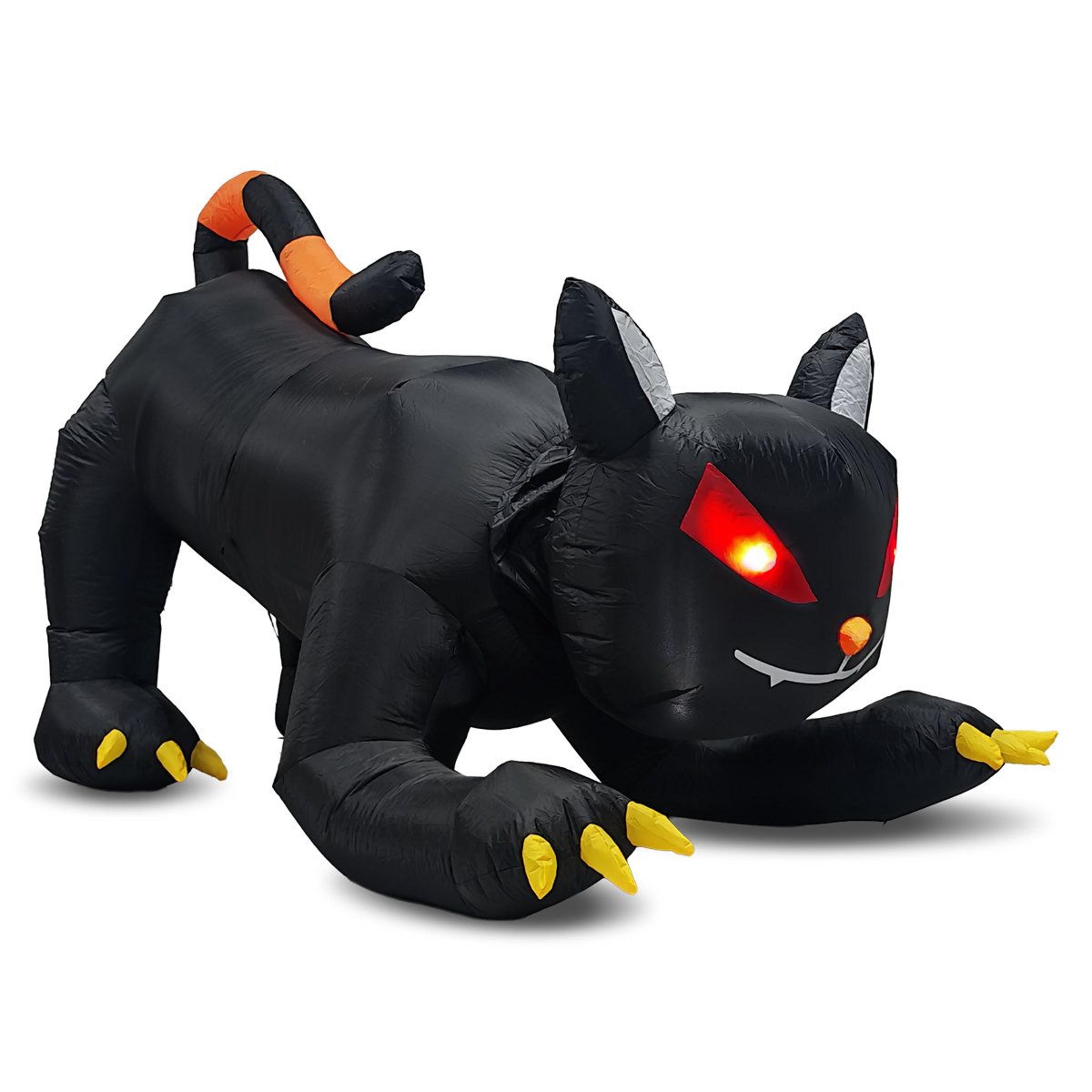 Inflatable Halloween Black Cat Decoration With LED Lights For Indoor And Outdoor Display 0