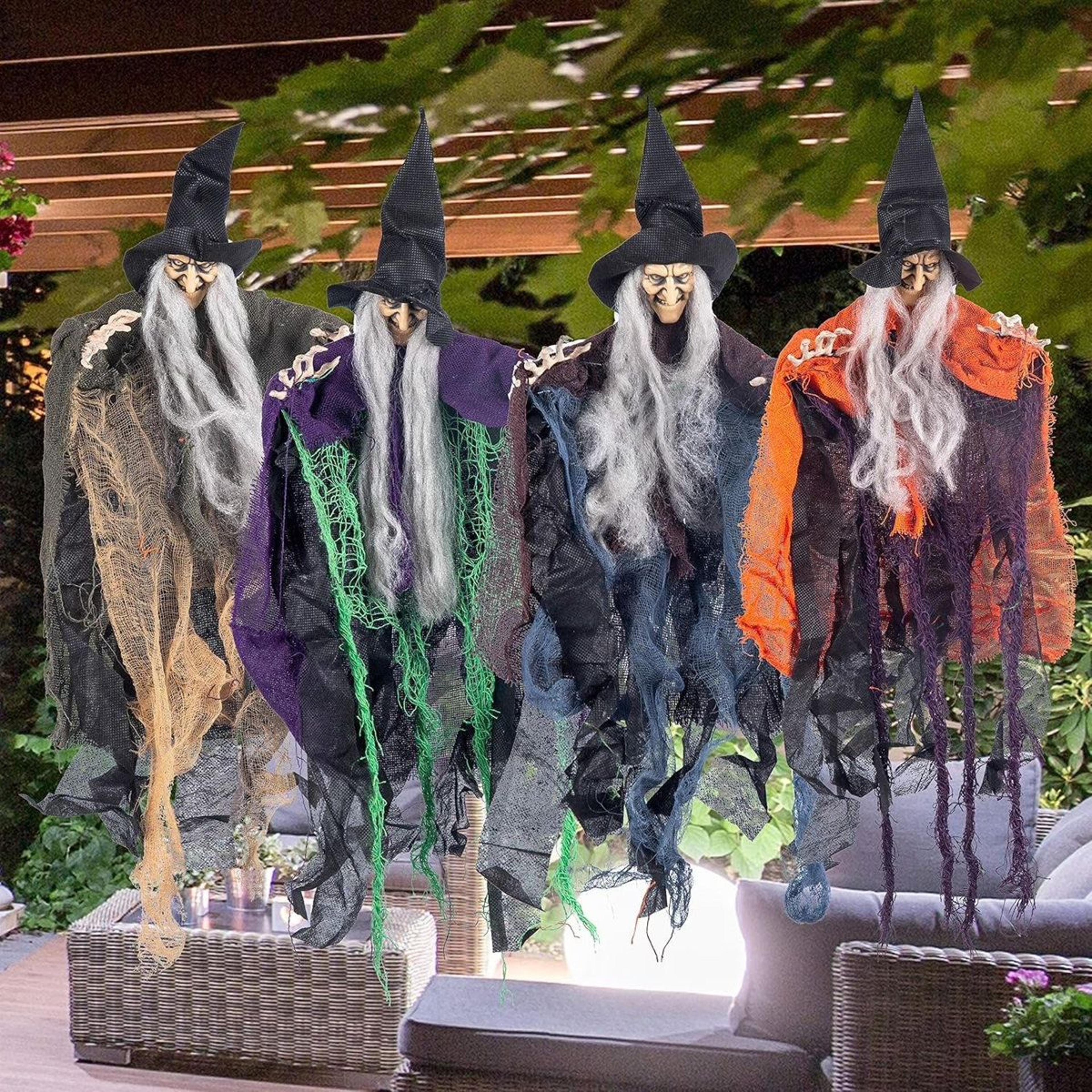 Halloween Hanging Witch Decorations With Adjustable Ragged 3