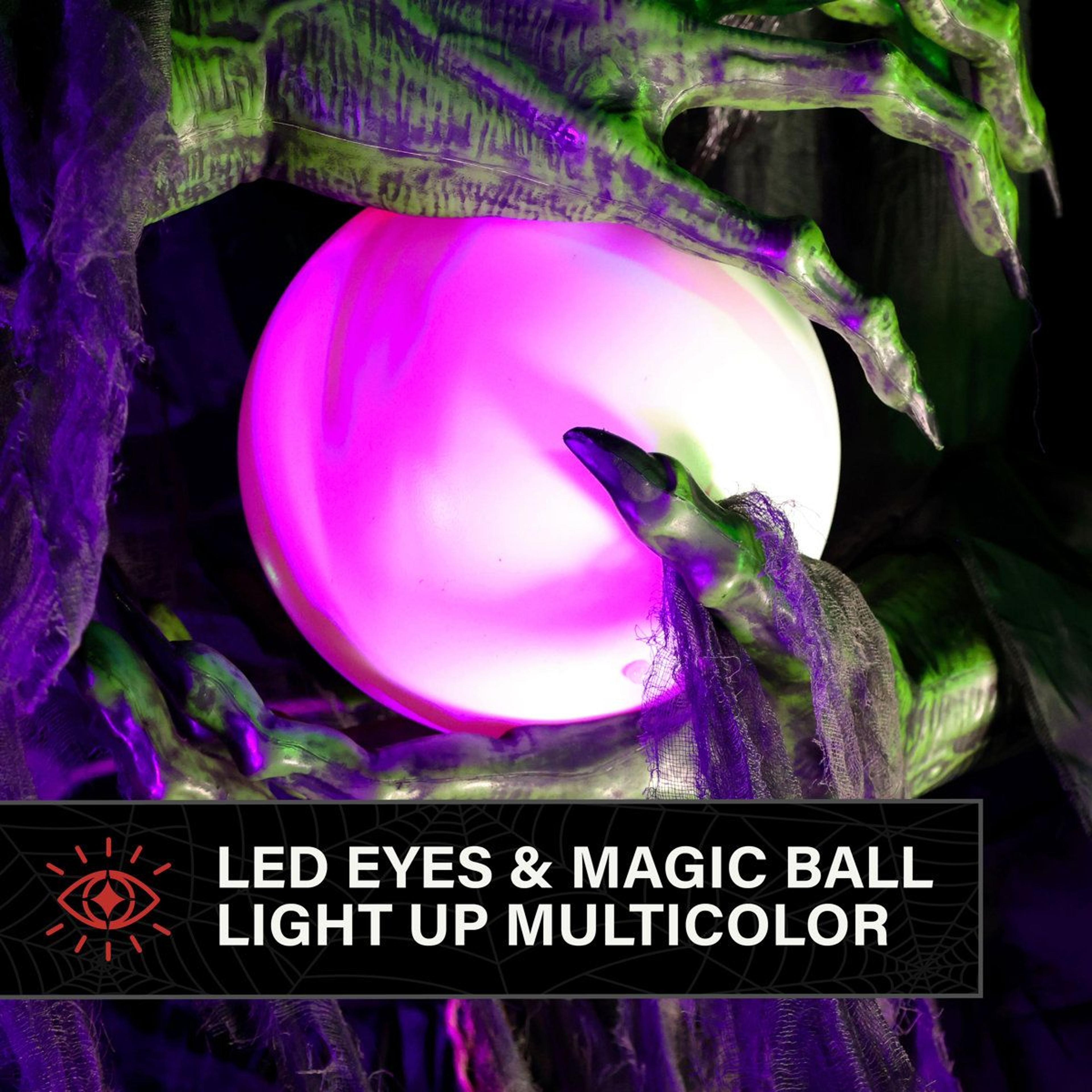 Animated Halloween Witch With Magic Ball And Multicolor LED Lights 1