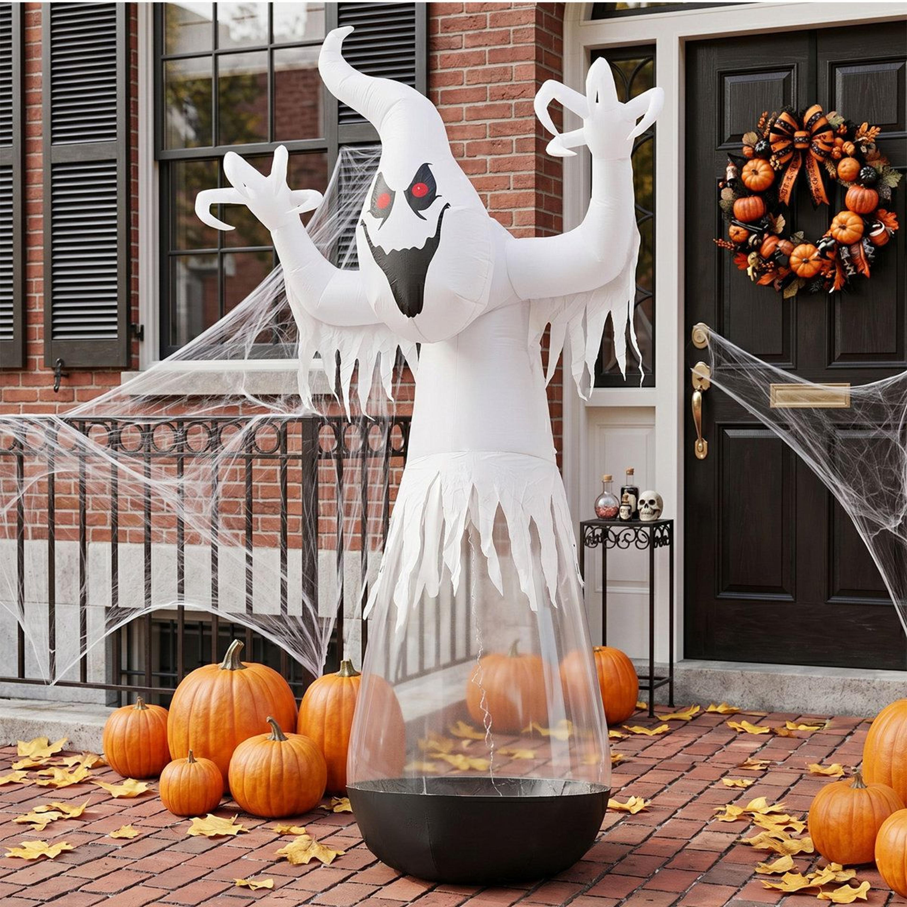 Halloween Inflatable Ghost With LED Lights And Built In Blower 5