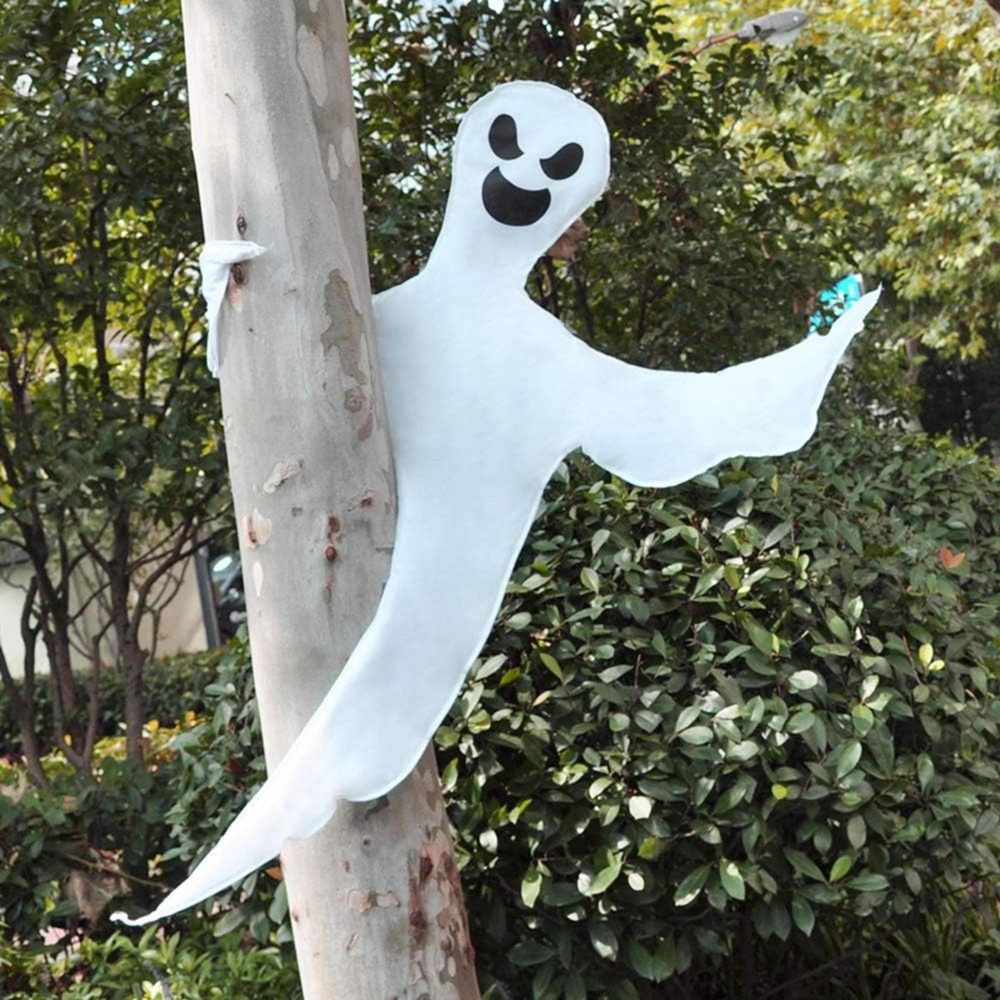 Halloween Tree Wrap Ghost Decoration With Bendable Arms For Indoor And Outdoor Use 4