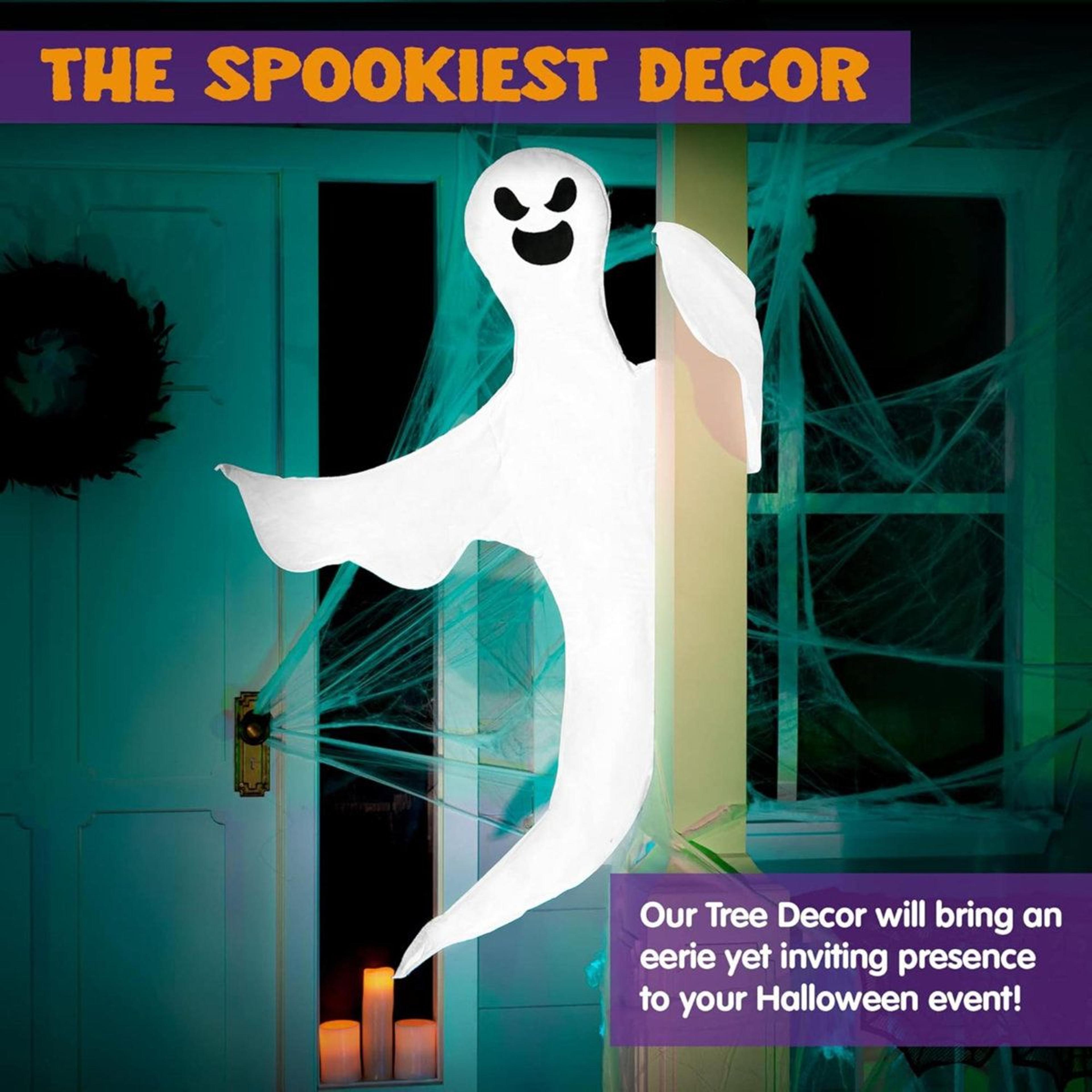 Halloween Tree Wrap Ghost Decoration With Bendable Arms For Indoor And Outdoor Use 1