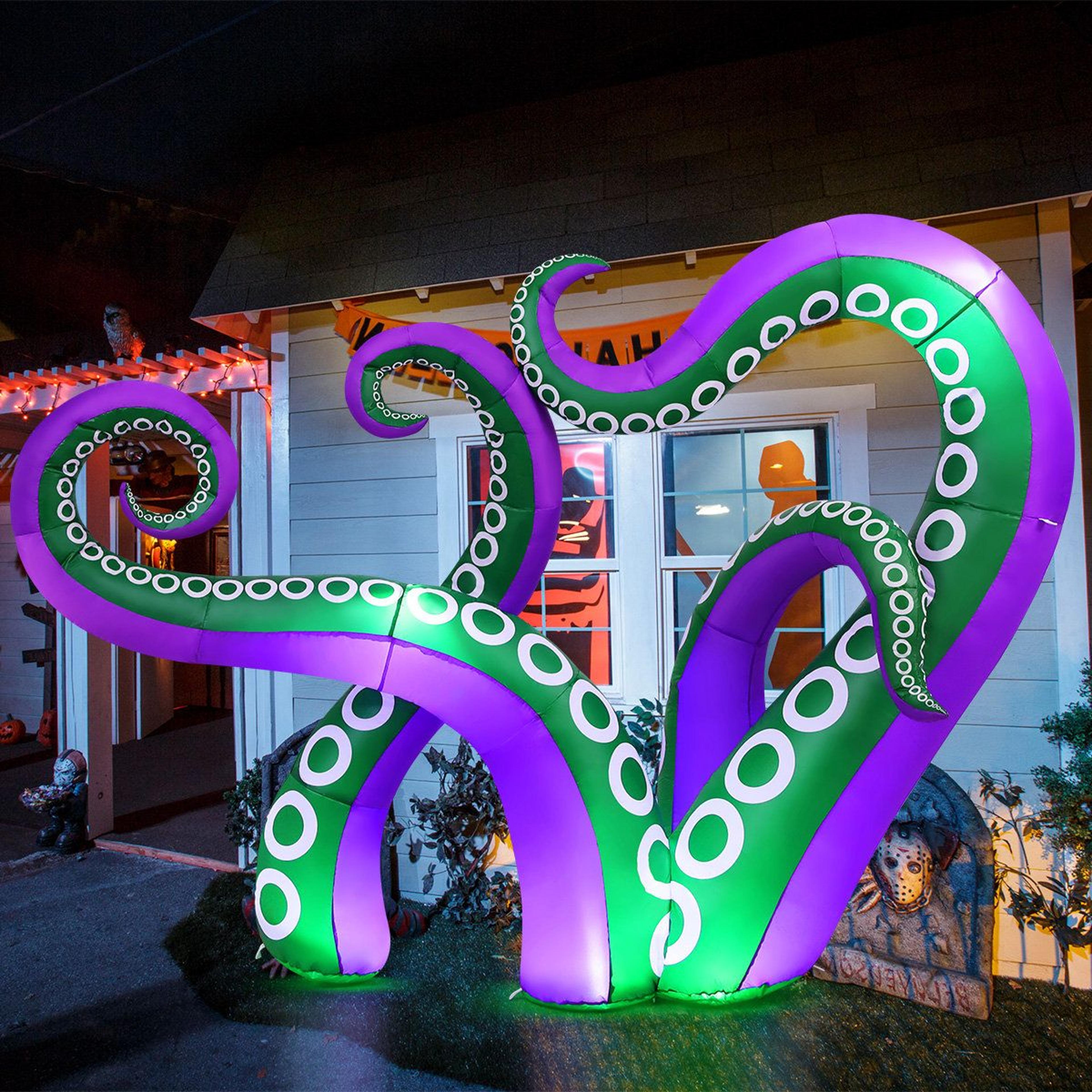 Halloween Inflatable Octopus Outdoor Decoration With LED Lights 0
