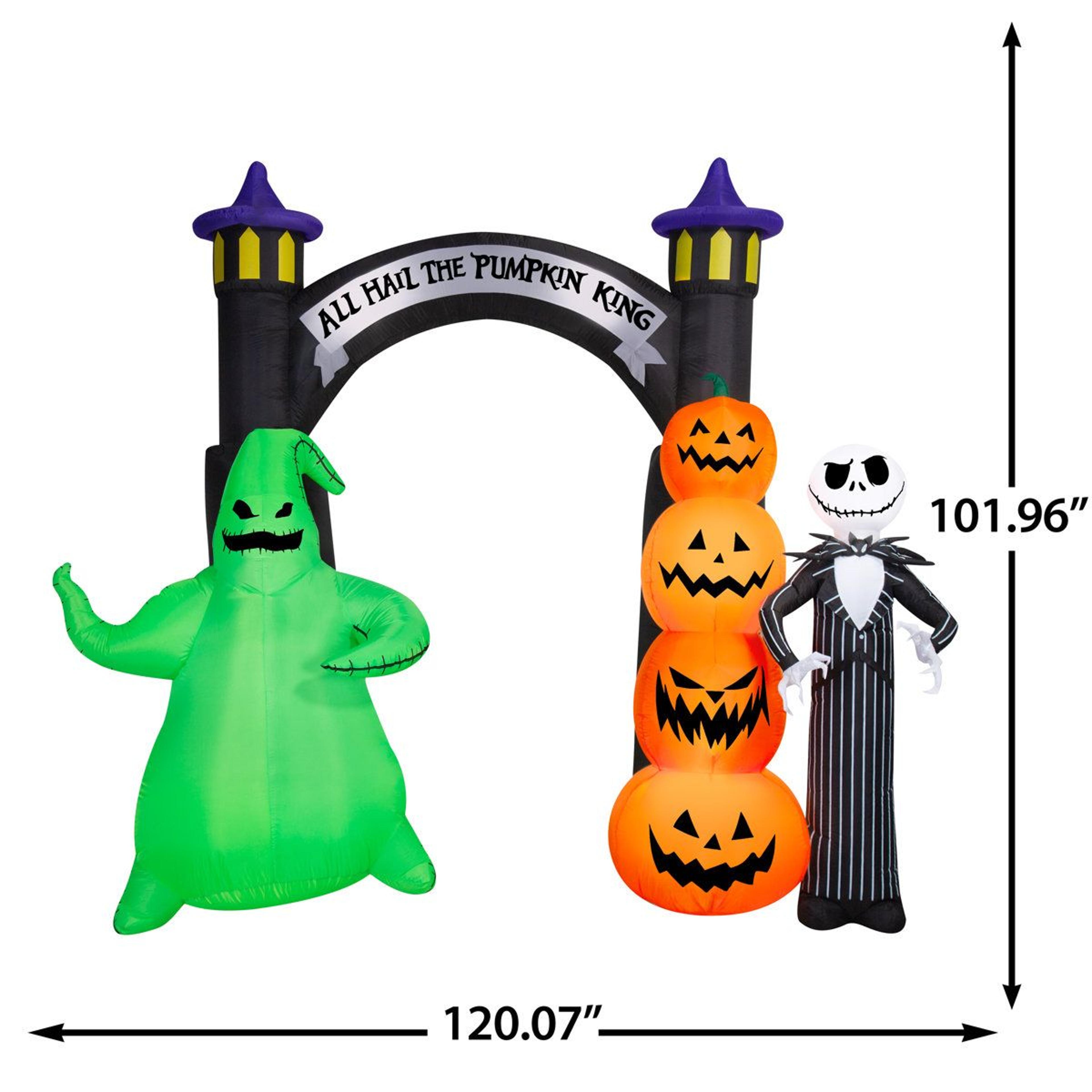 Jack Skellington And Oogie Boogie Light Up Halloween Archway Inflatable 2