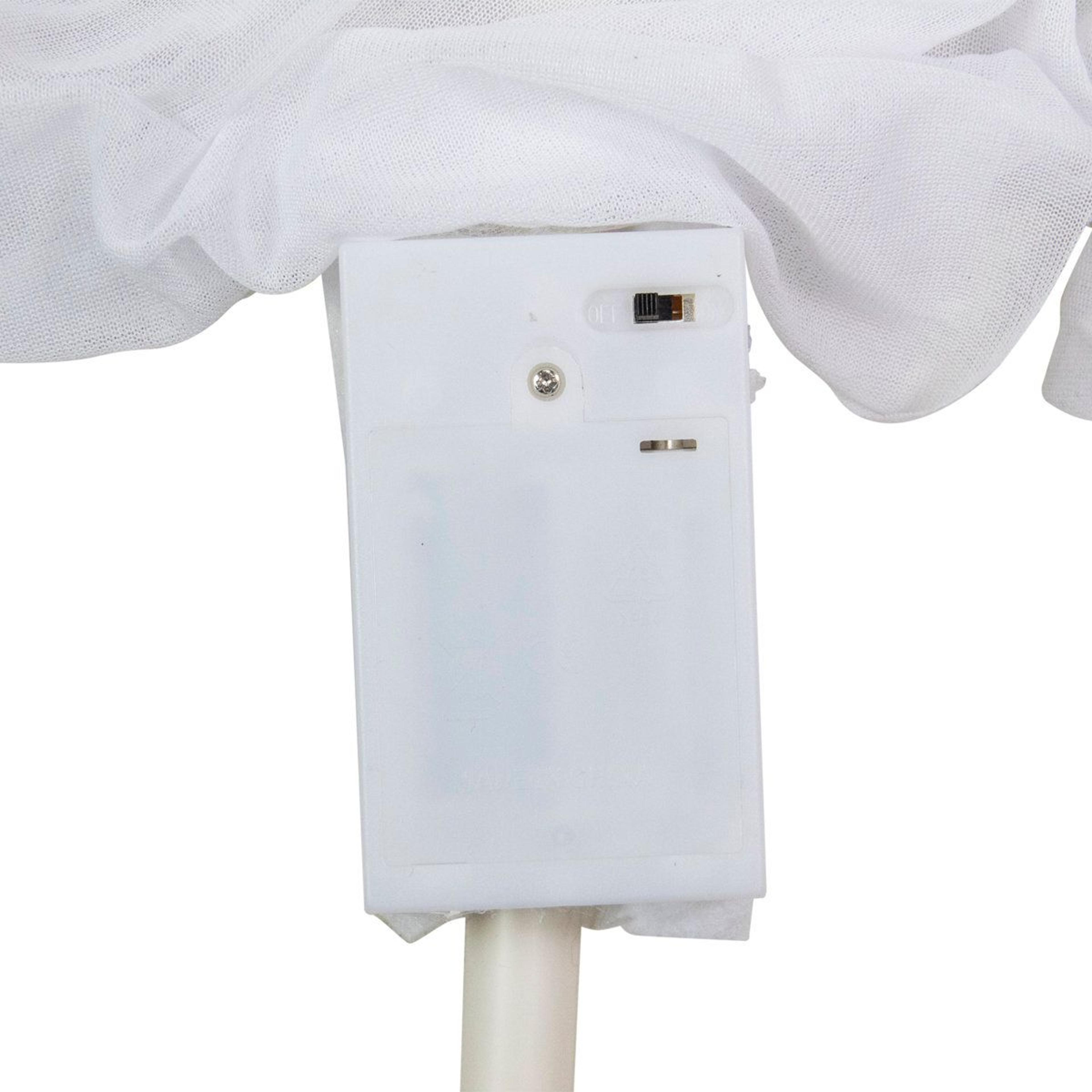 Lighted White Ghost Halloween Lawn Stakes 1
