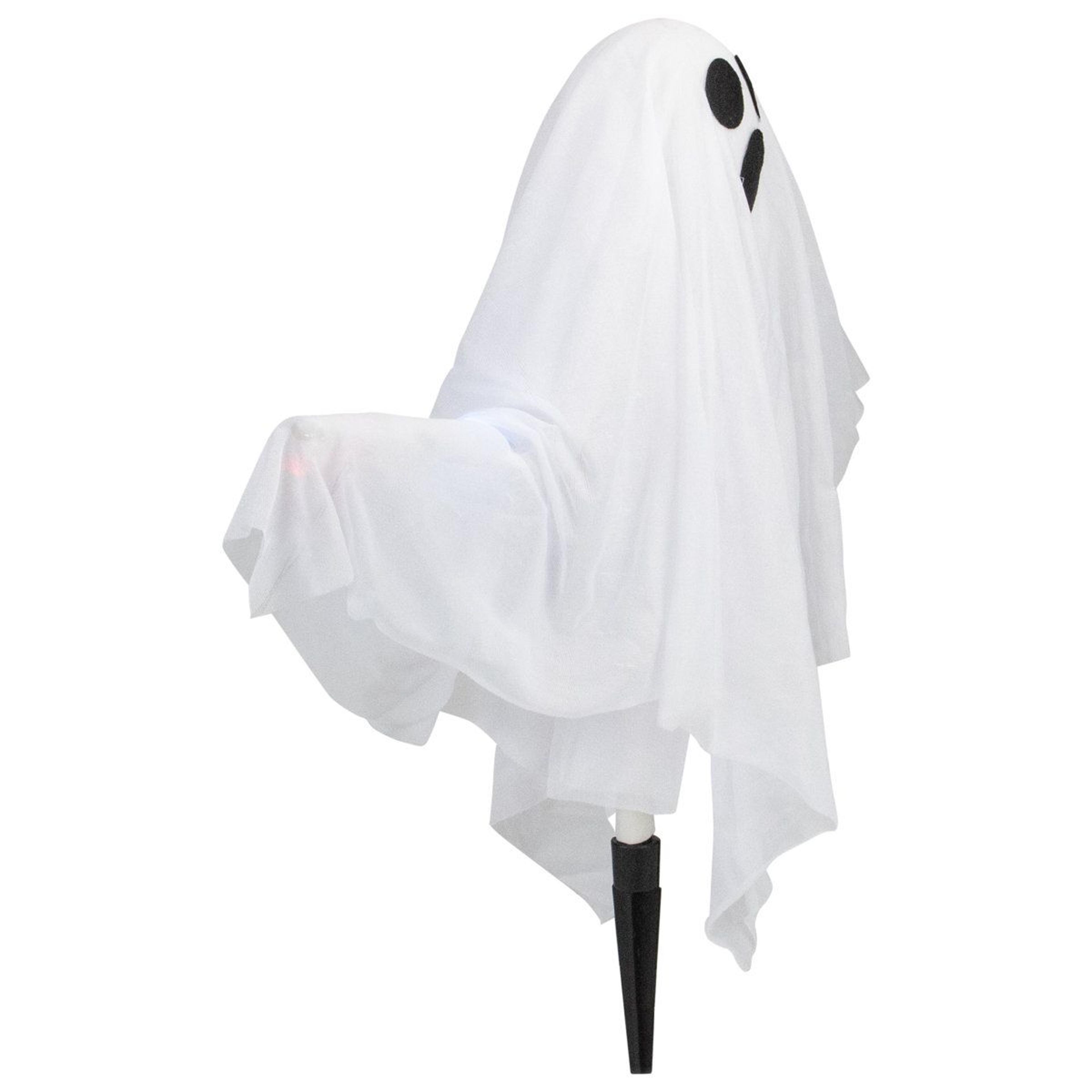 lighted white ghost halloween lawn stakes