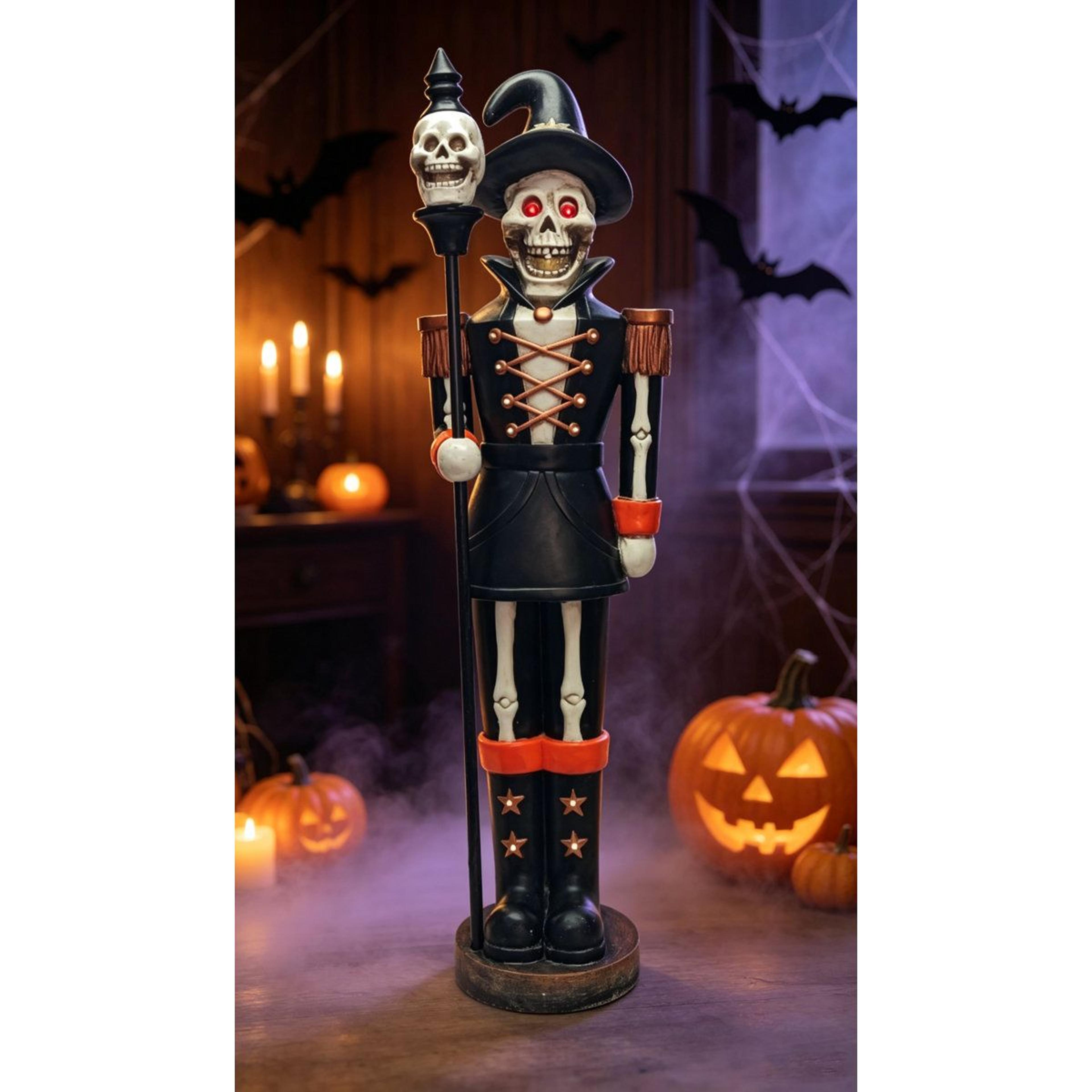Lighted Skull Commander Halloween Skeleton Soldier Outdoor Decoration 1