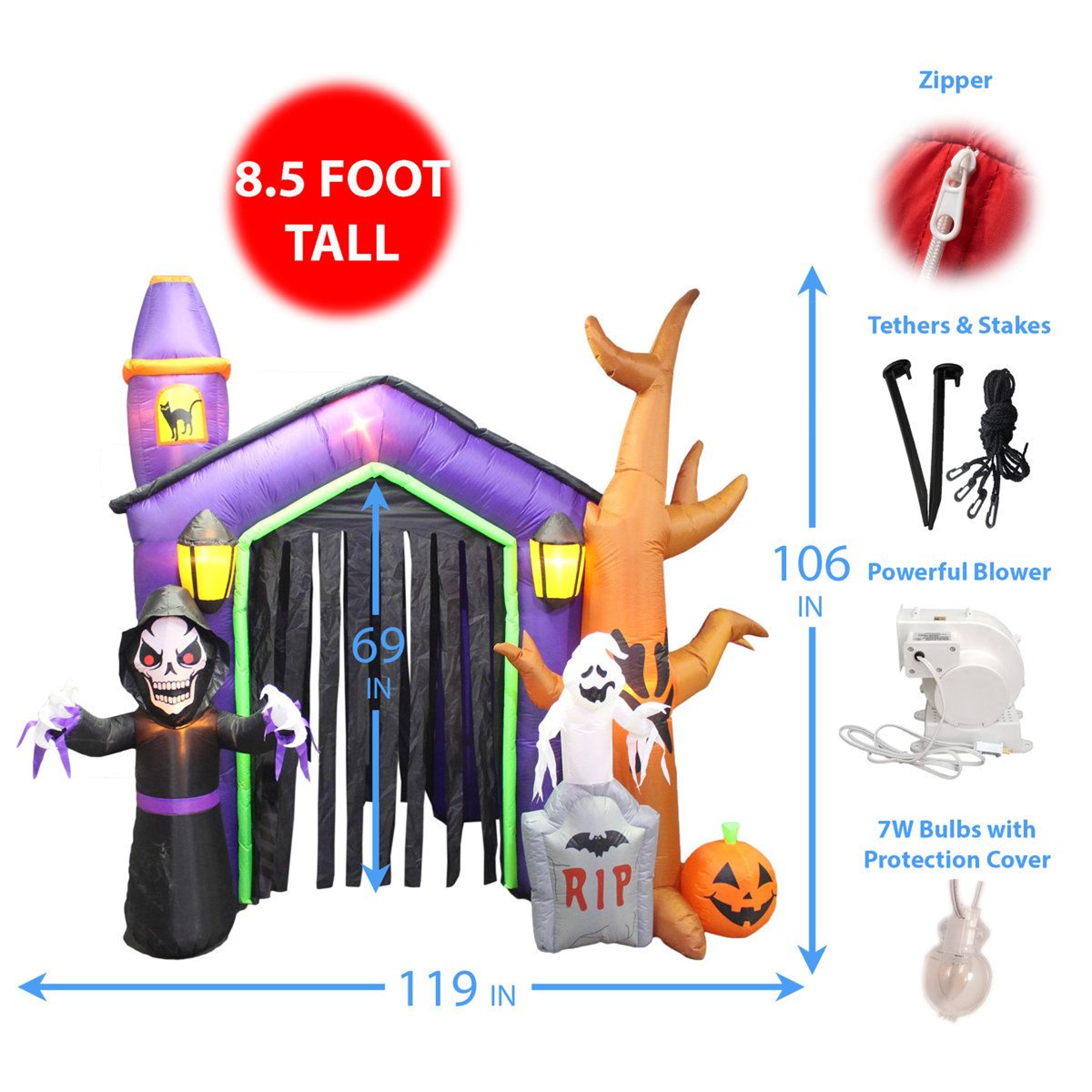 Lighted Halloween Outdoor Archway Decoration With Polyester Fabric 2