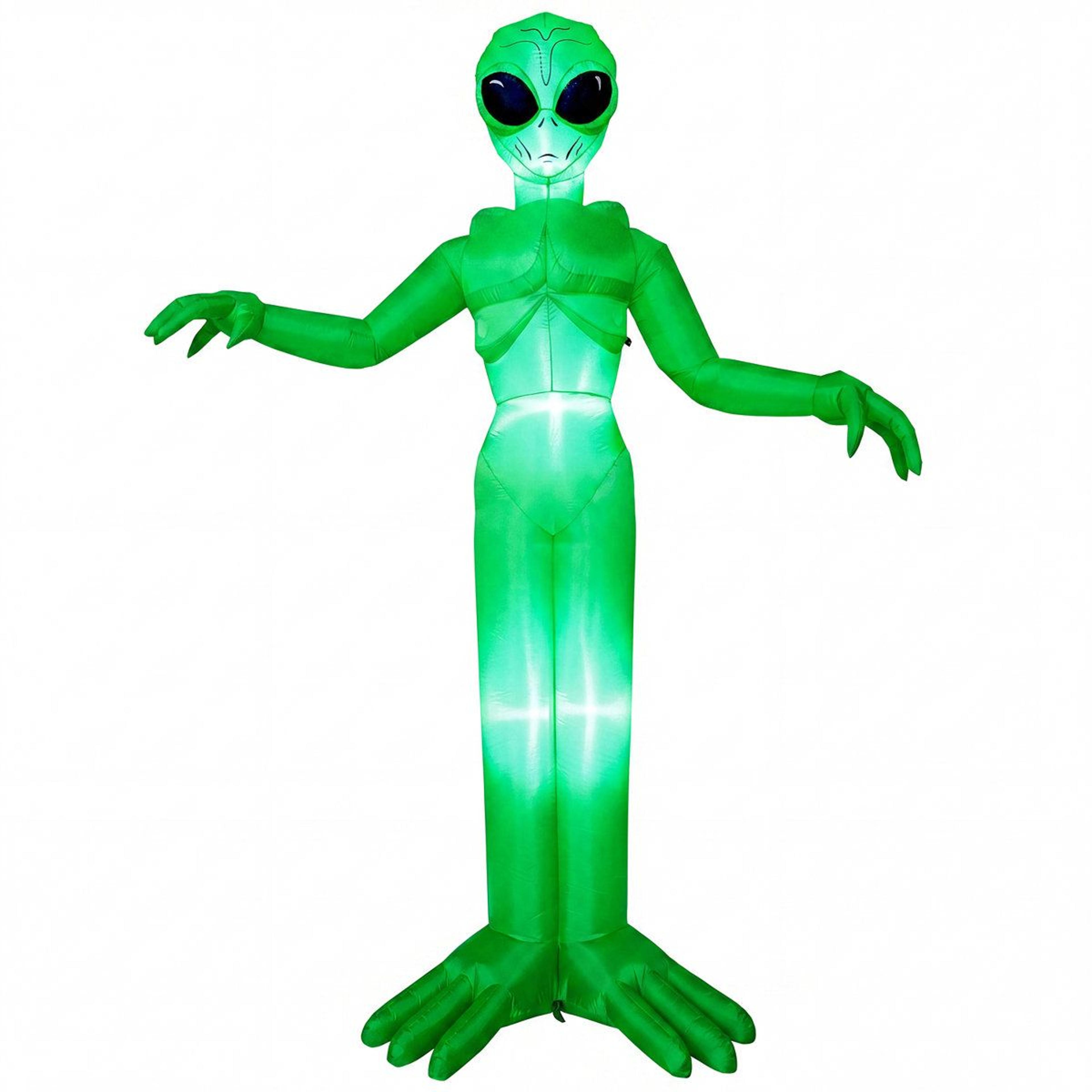 halloween inflatable alien outdoor decoration with built in led lights