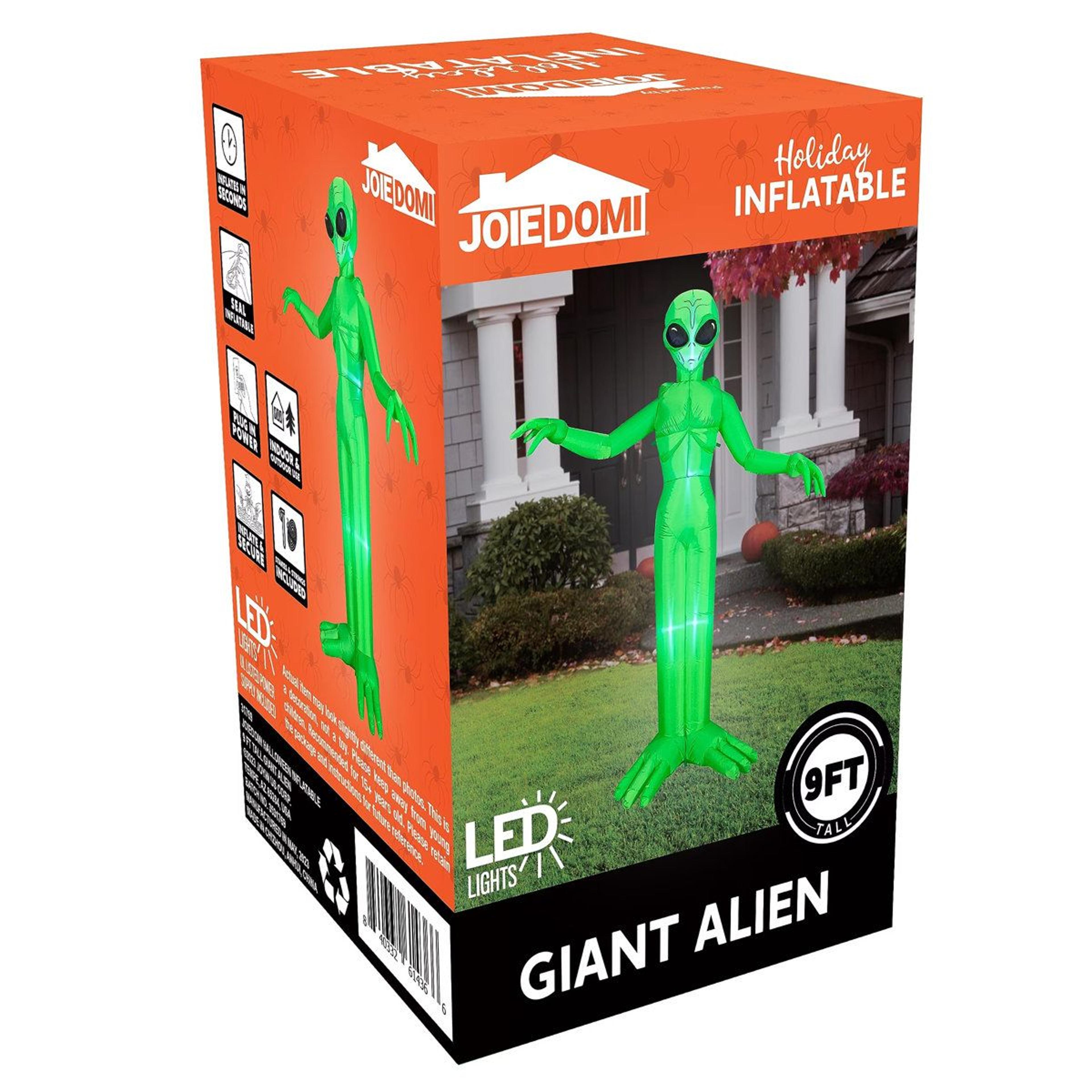 Halloween Inflatable Alien Outdoor Decoration With Built In LED Lights 1