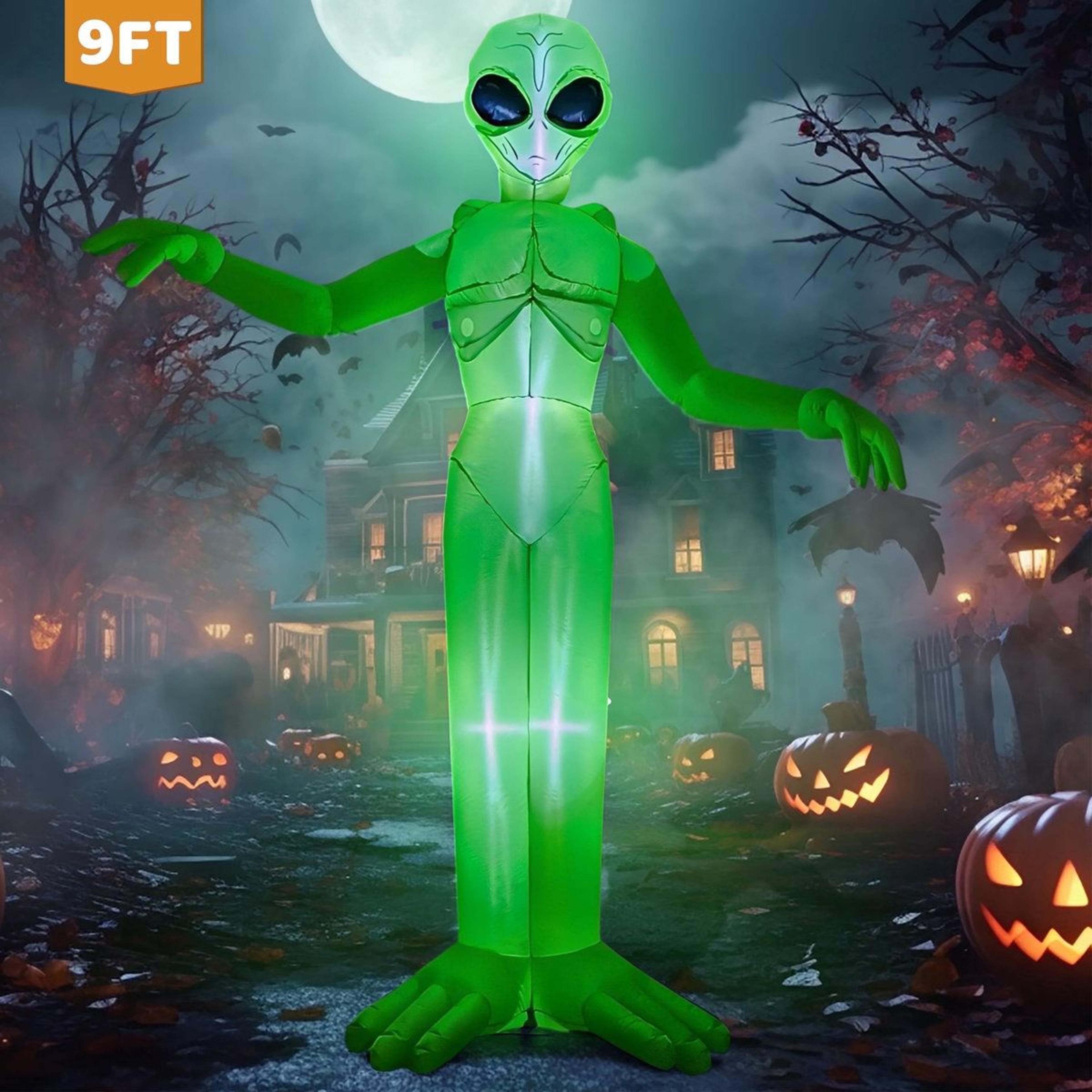 Halloween Inflatable Alien Outdoor Decoration With Built In LED Lights 5
