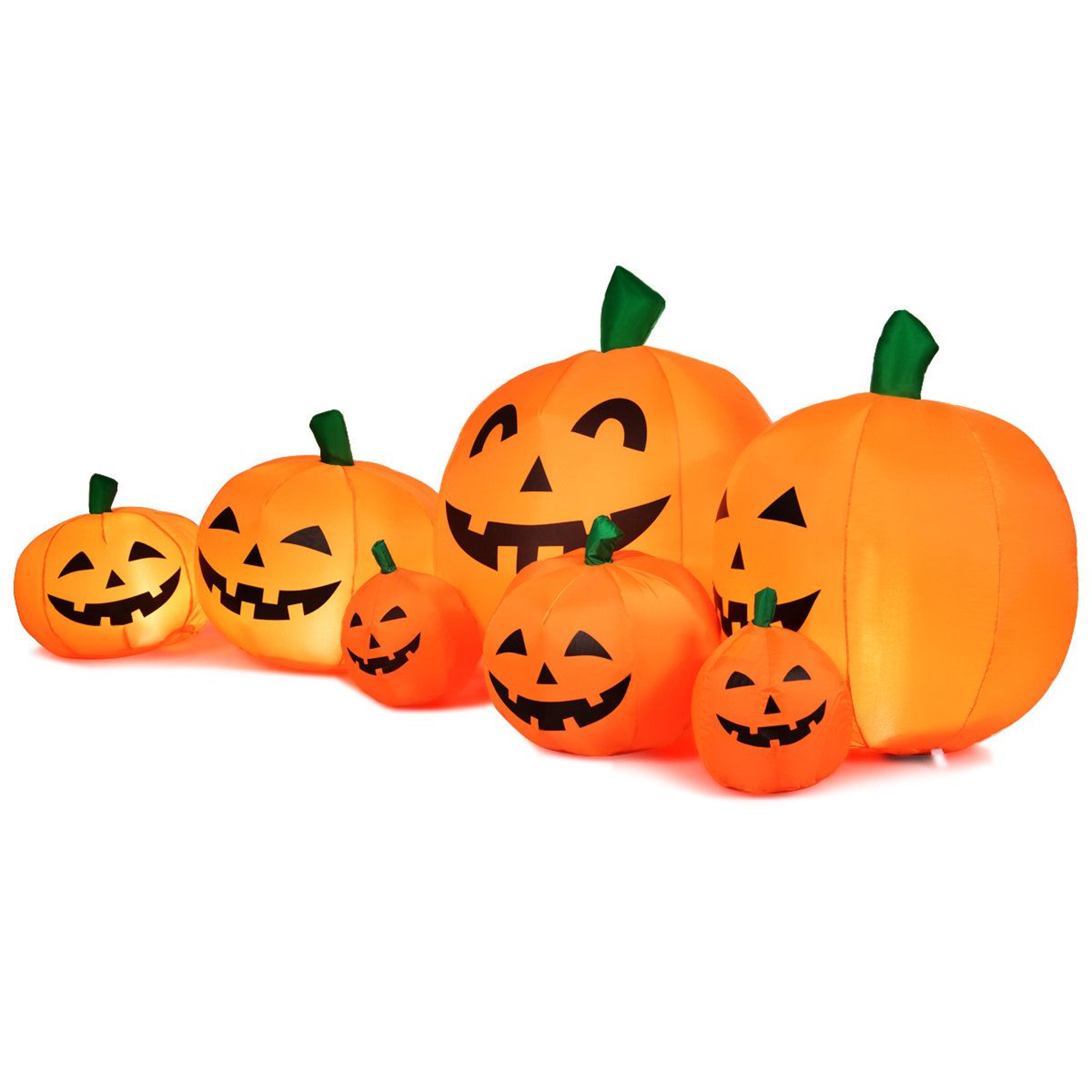 LED Inflatable Halloween Jack O Lantern Outdoor Decoration With Weather Resistant Polyester 3