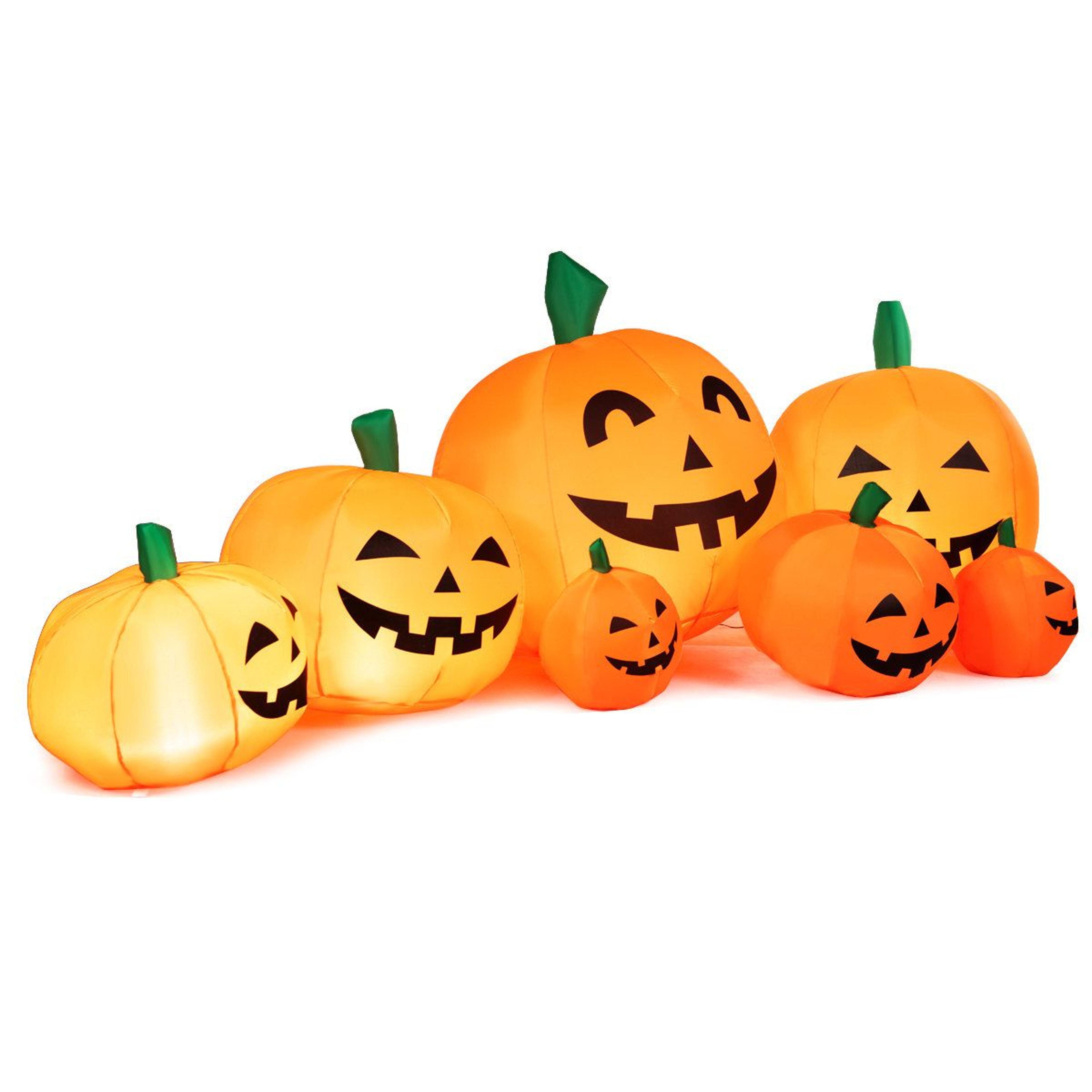 LED Inflatable Halloween Jack O Lantern Outdoor Decoration With Weather Resistant Polyester 4