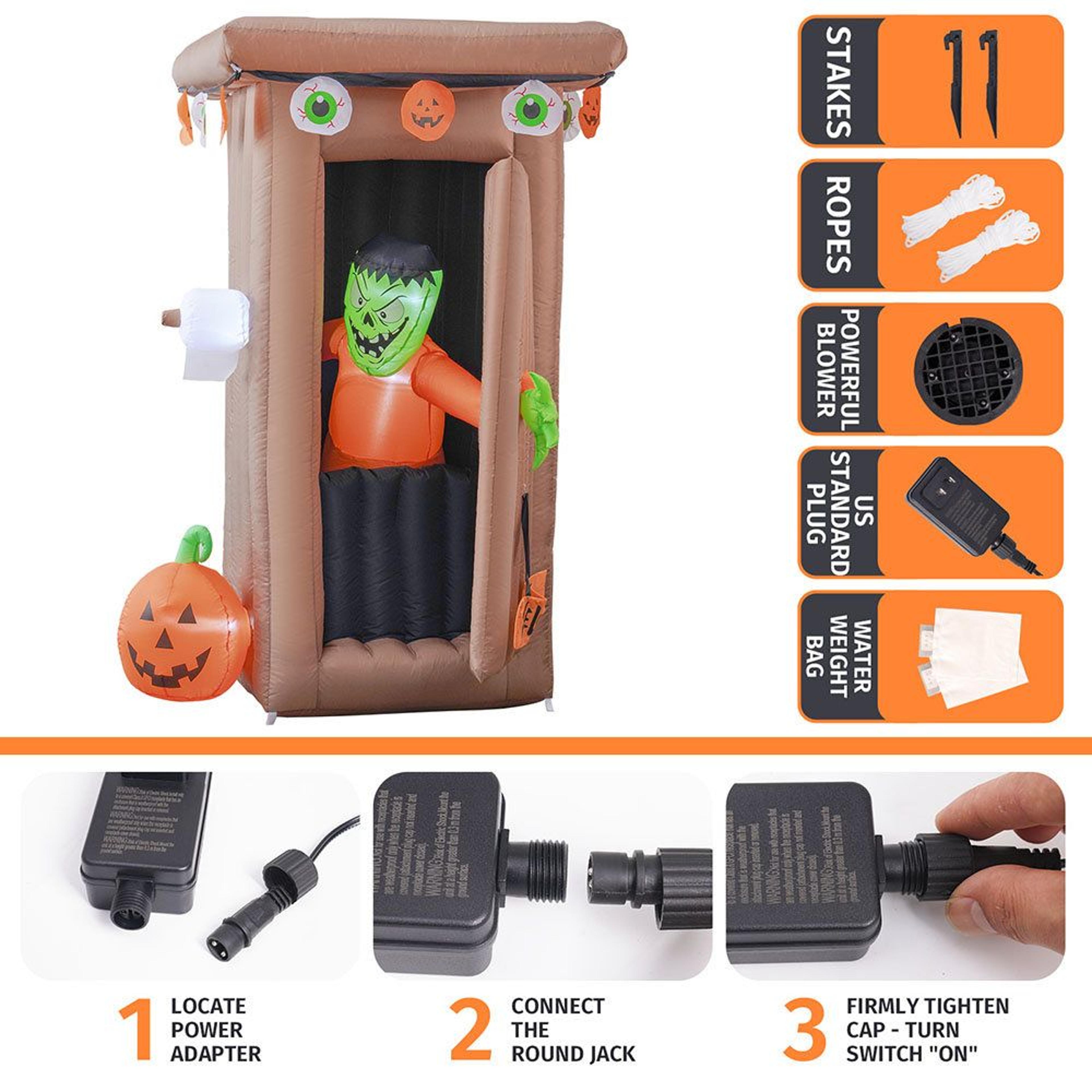 Halloween Inflatable Outdoor Decoration With Multicolor LED Lights 1