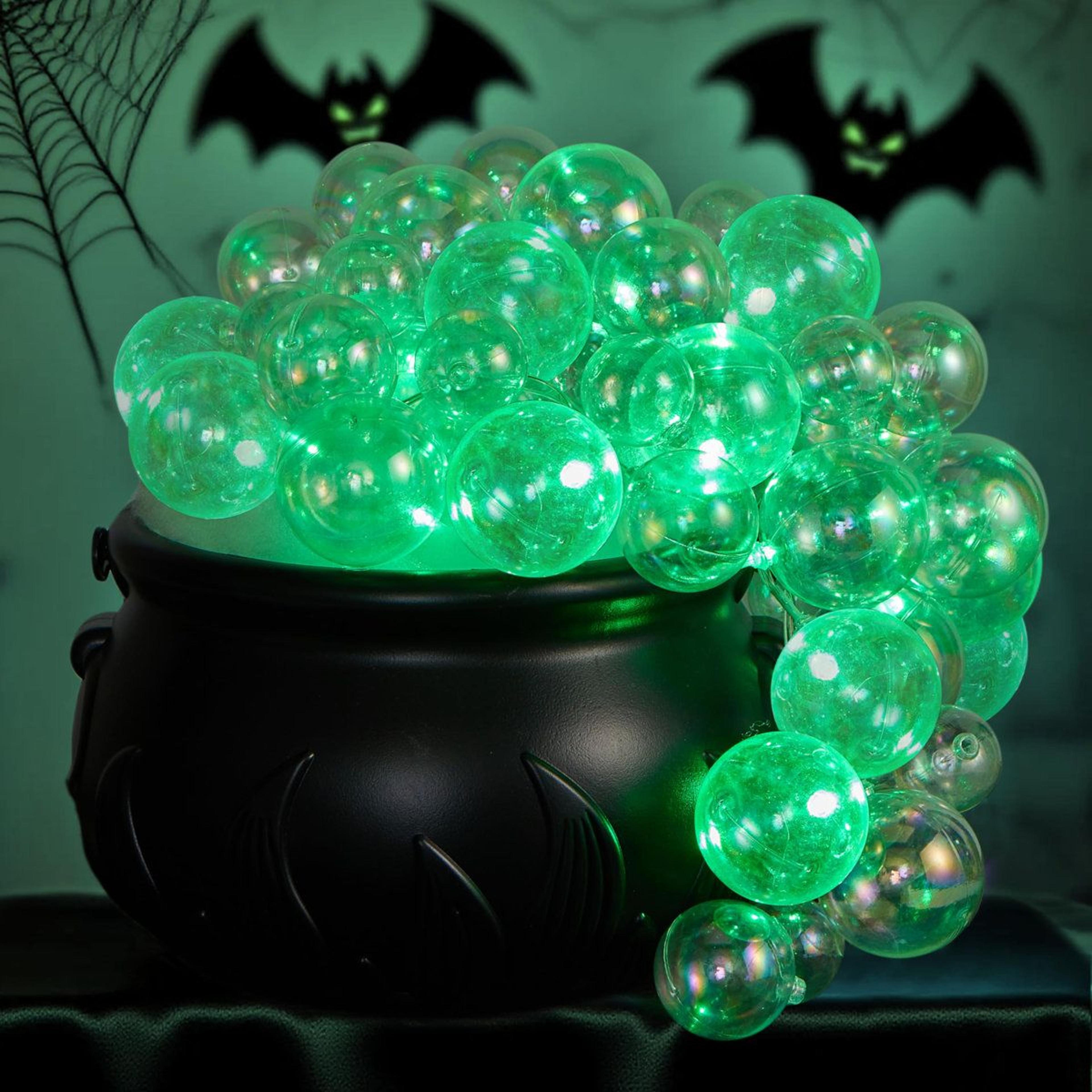 led light up witch cauldron halloween decoration with 8 color changing glow modes