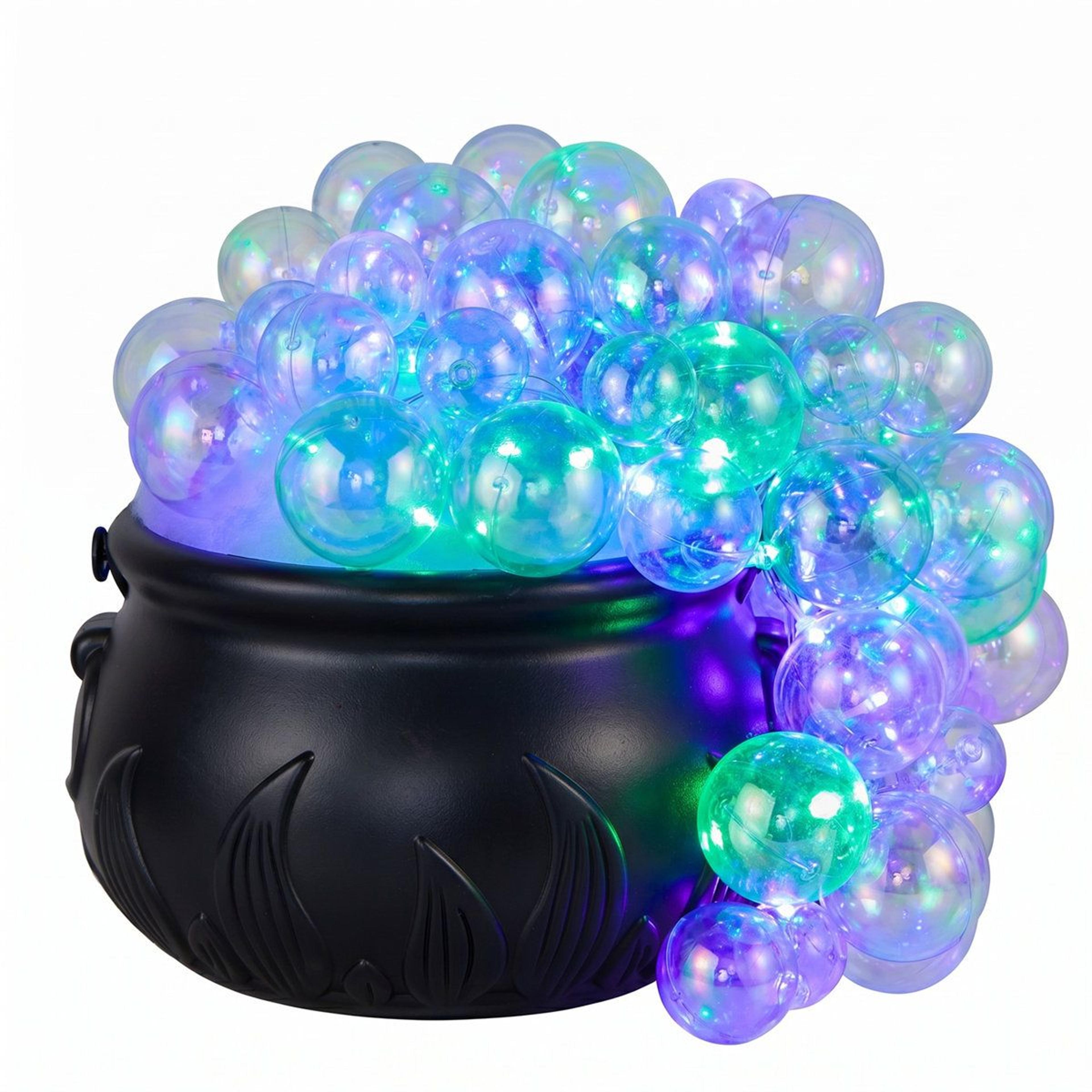 LED Light Up Witch Cauldron Halloween Decoration With 8 Color Changing Glow Modes 5