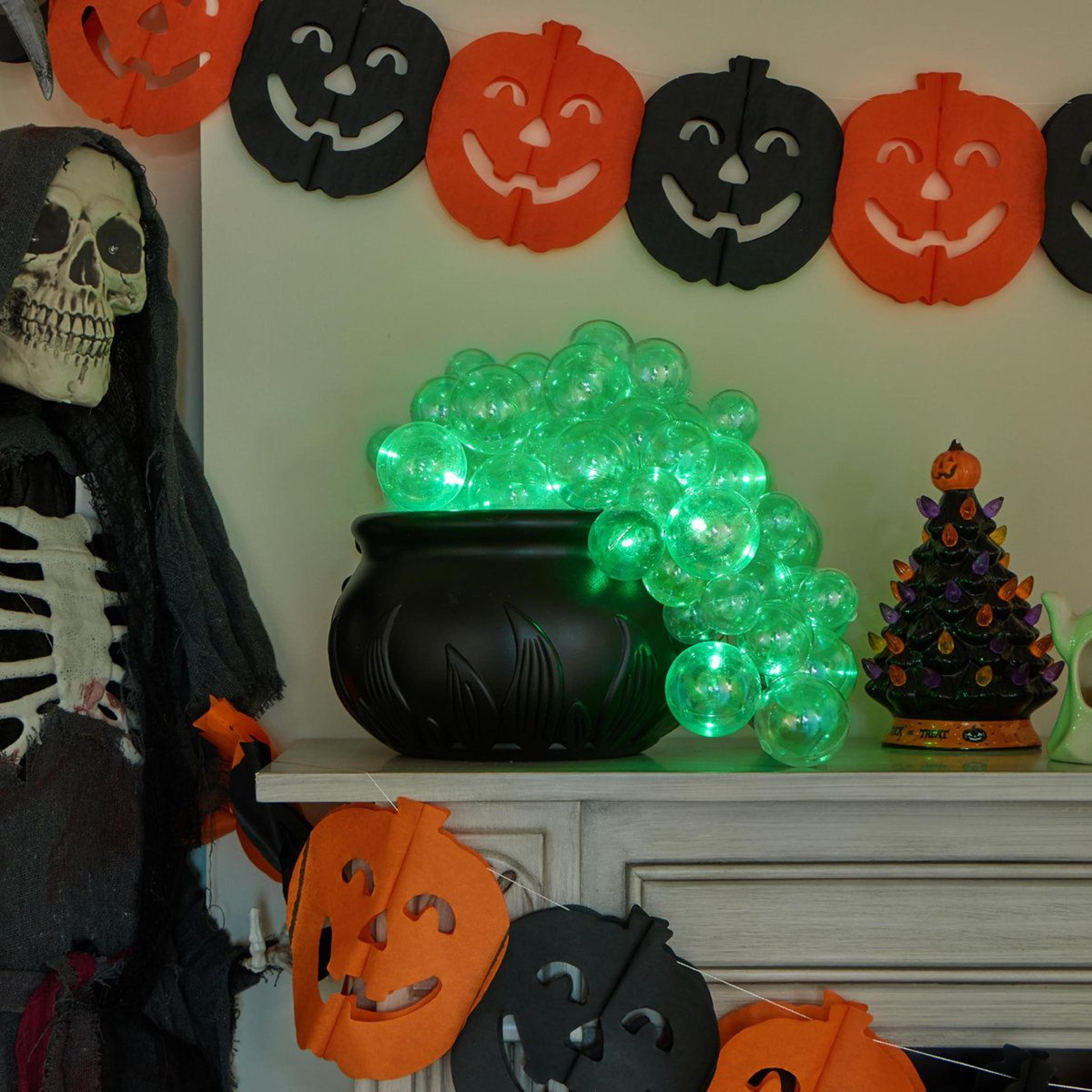 LED Light Up Witch Cauldron Halloween Decoration With 8 Color Changing Glow Modes 3