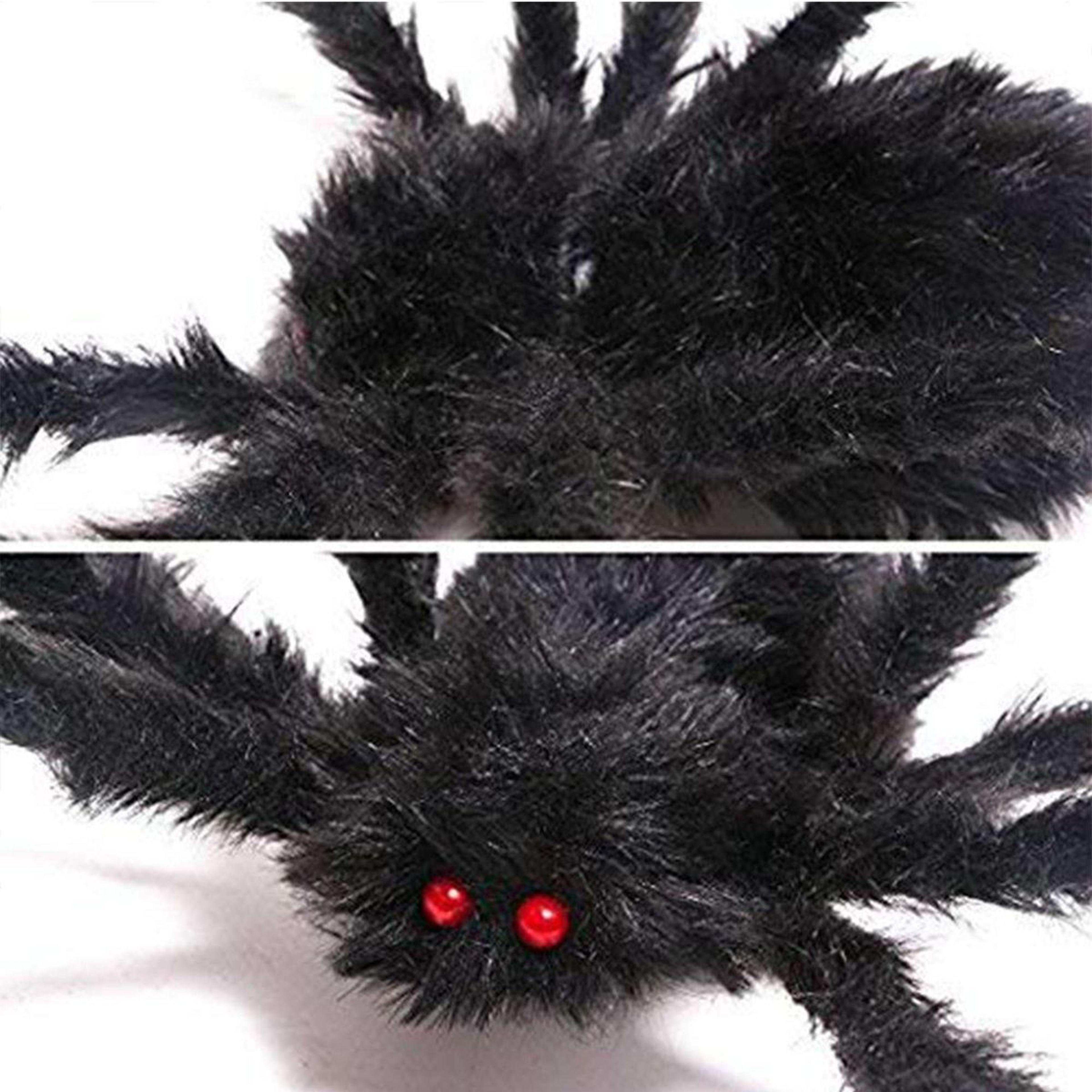 Giant Black Halloween Spiders Plush Indoor Outdoor Decorations 2