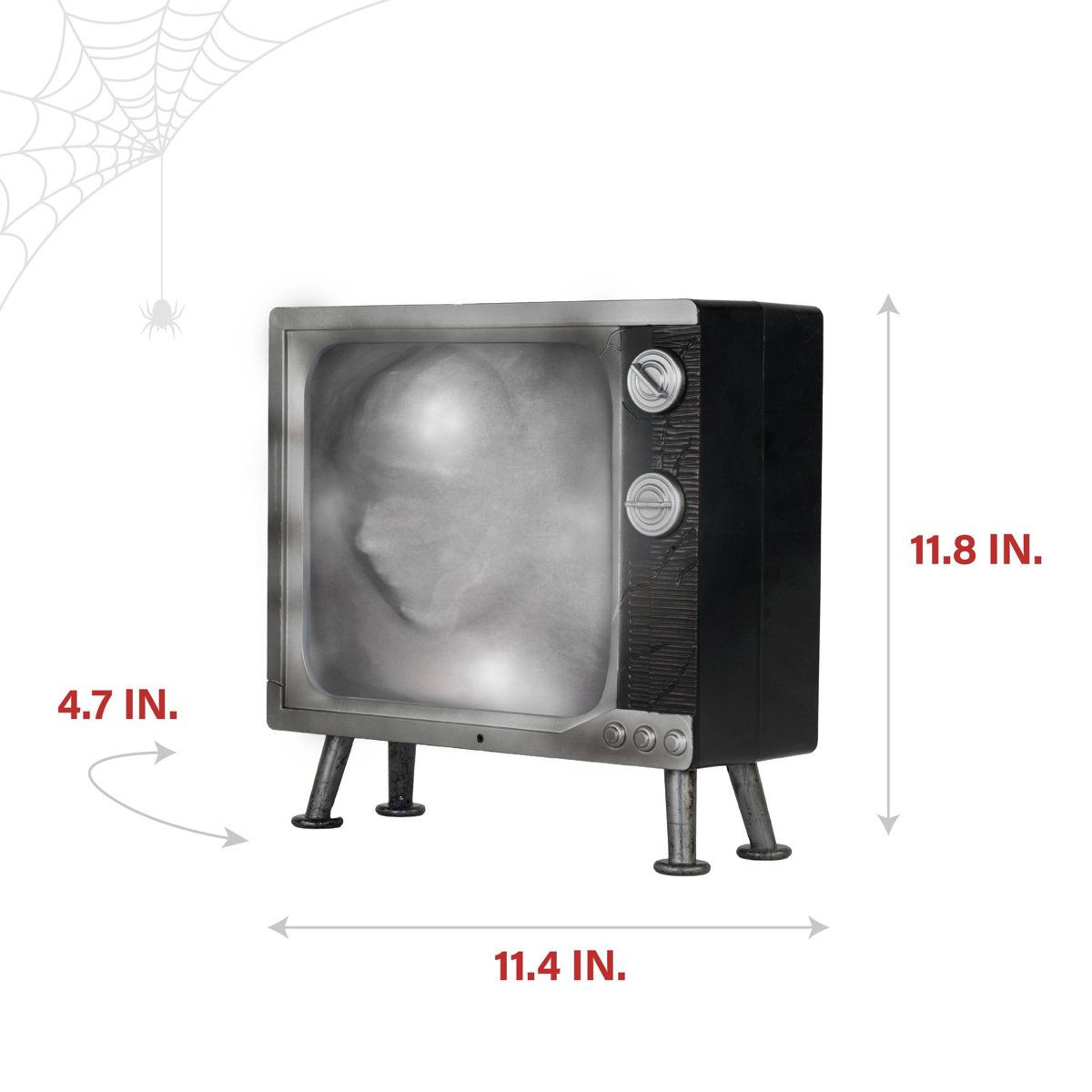 Animated Haunted TV Halloween Decoration With Motion Activation LED Lights And Sound 3